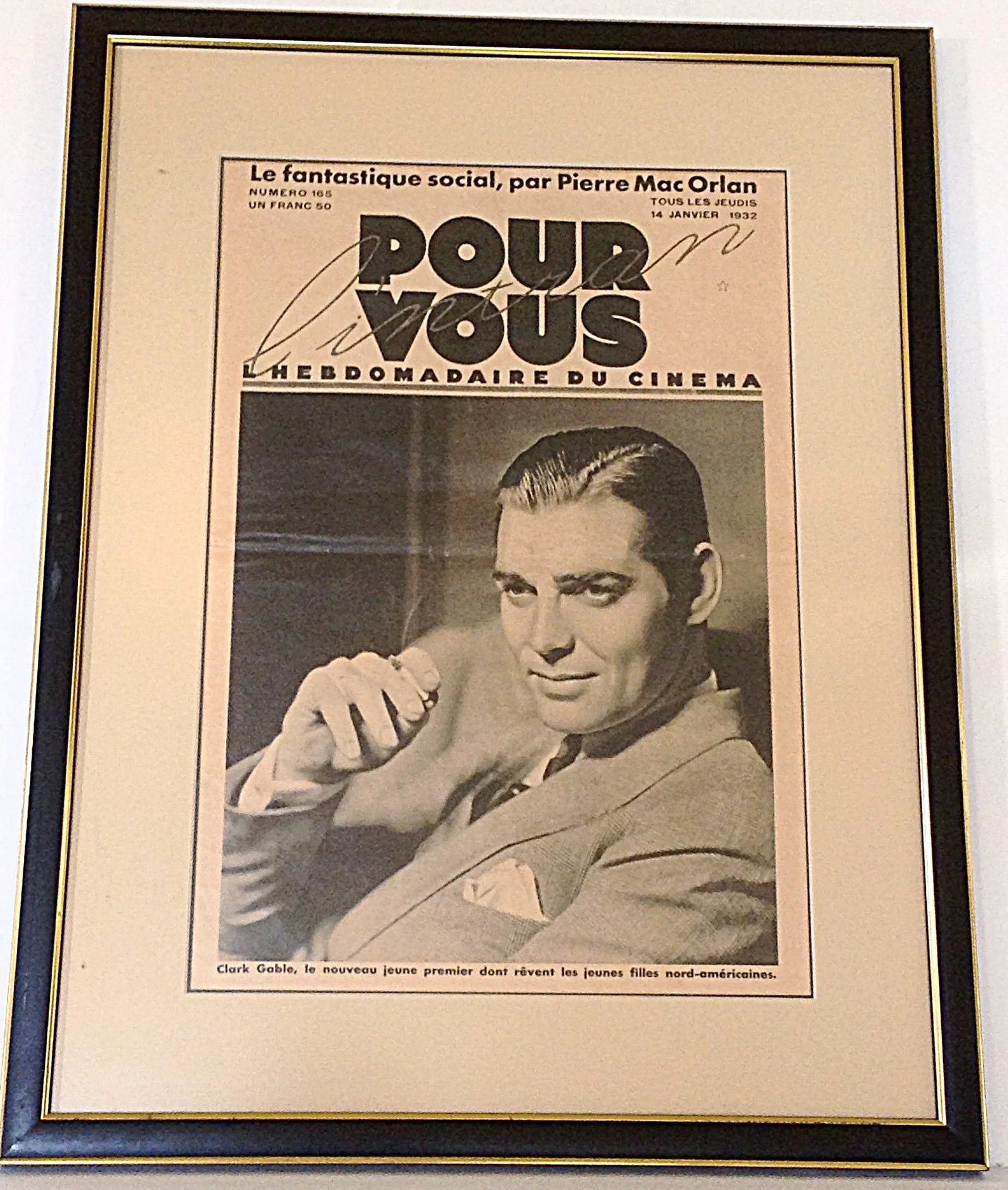 French 1937 Clark Gable Movie Poster - 2