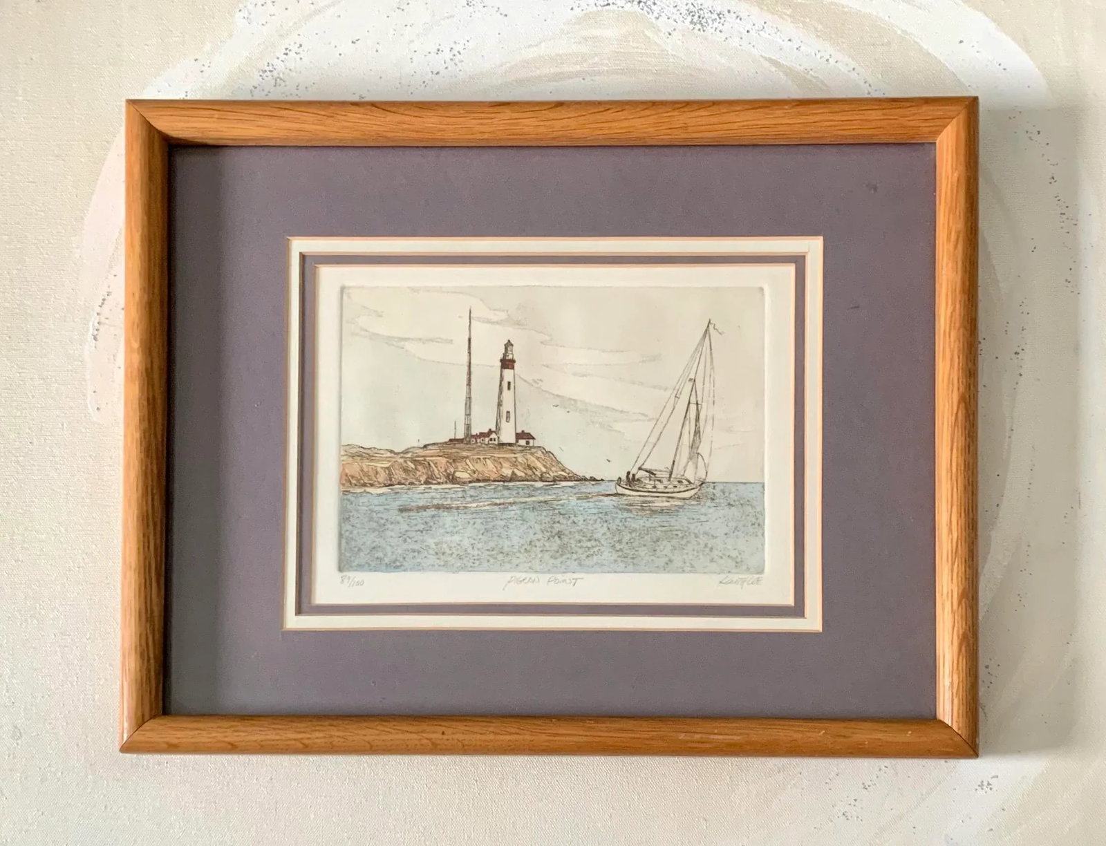 Vintage Seascape Print by Keith Lee, Signed - 5