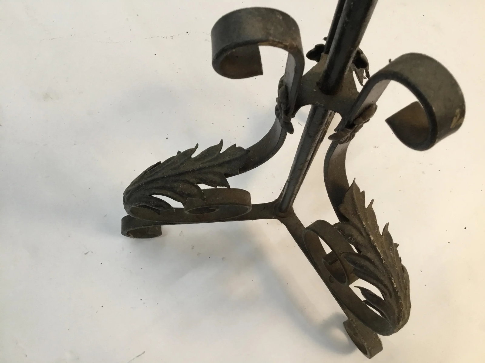 Antique Wrought Iron Floor Lamp - 11