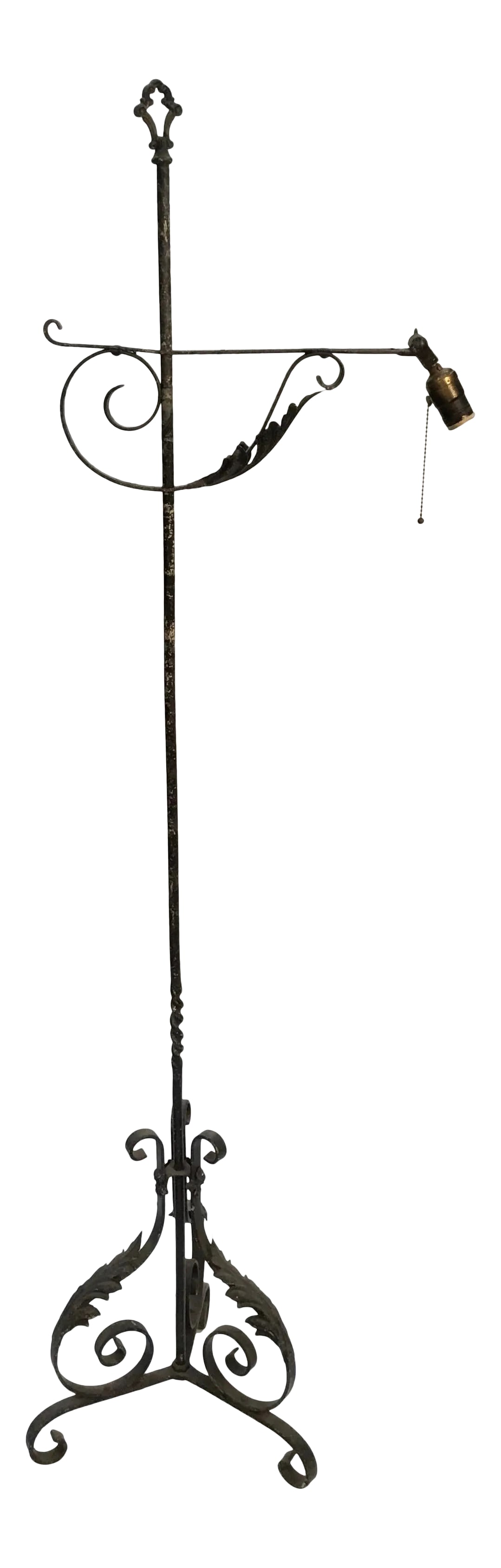 Antique Wrought Iron Floor Lamp (1 of 13)