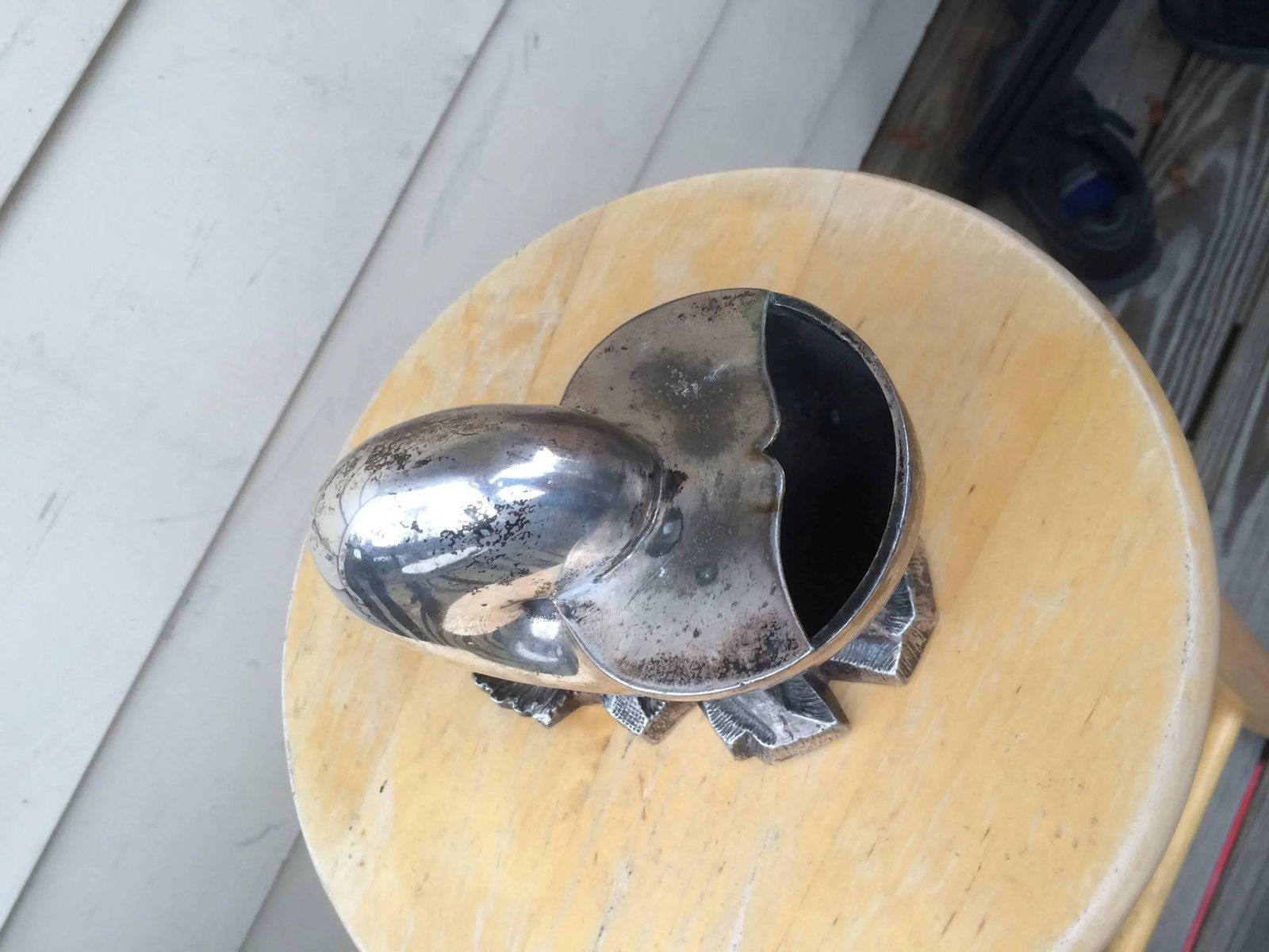 English Silver Plated Nautilus Shell Spoon Warmer - 6