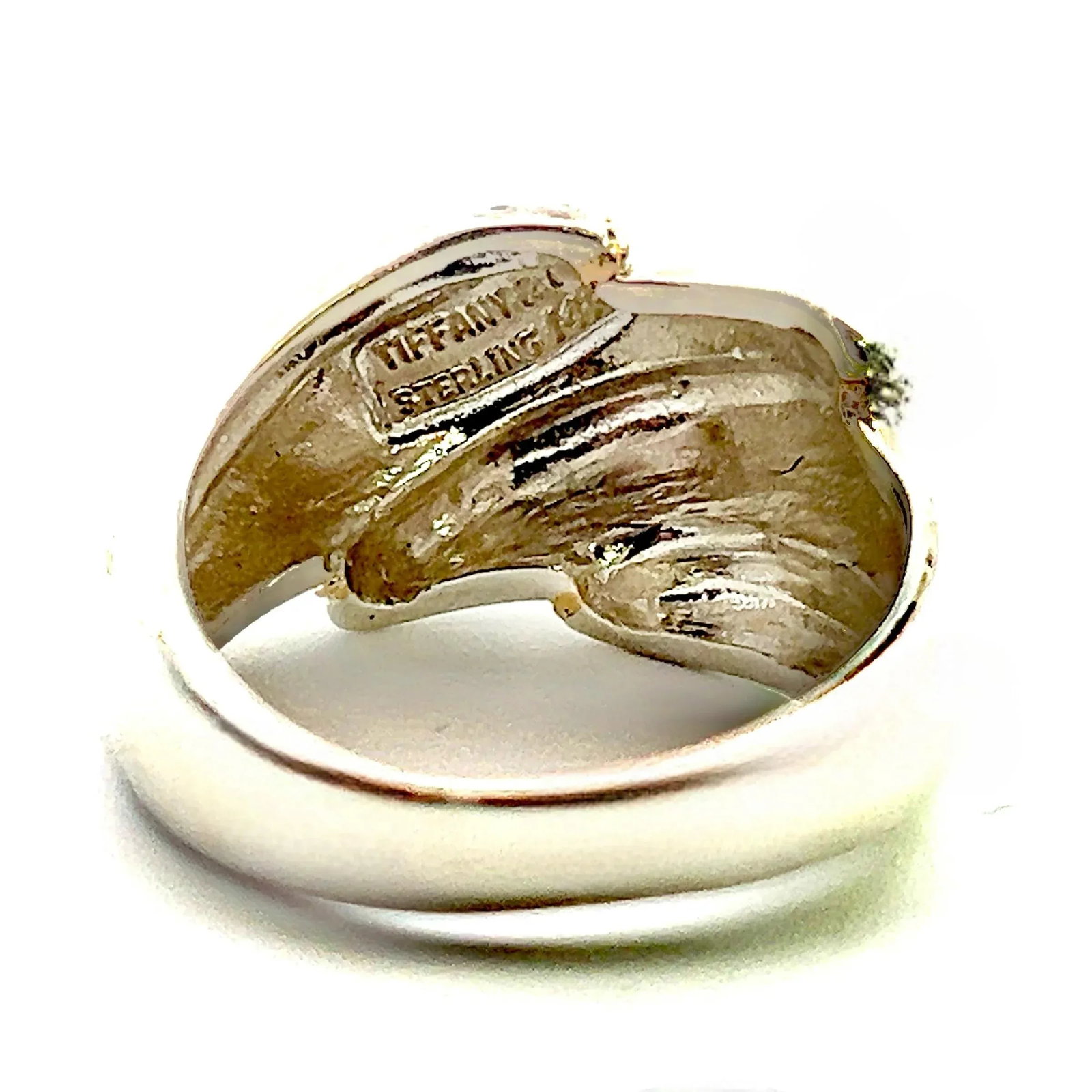 1990s Tiffany & Co Estate Shrimp Ring Size 5.25 14k Gold + Sterling Silver - 10