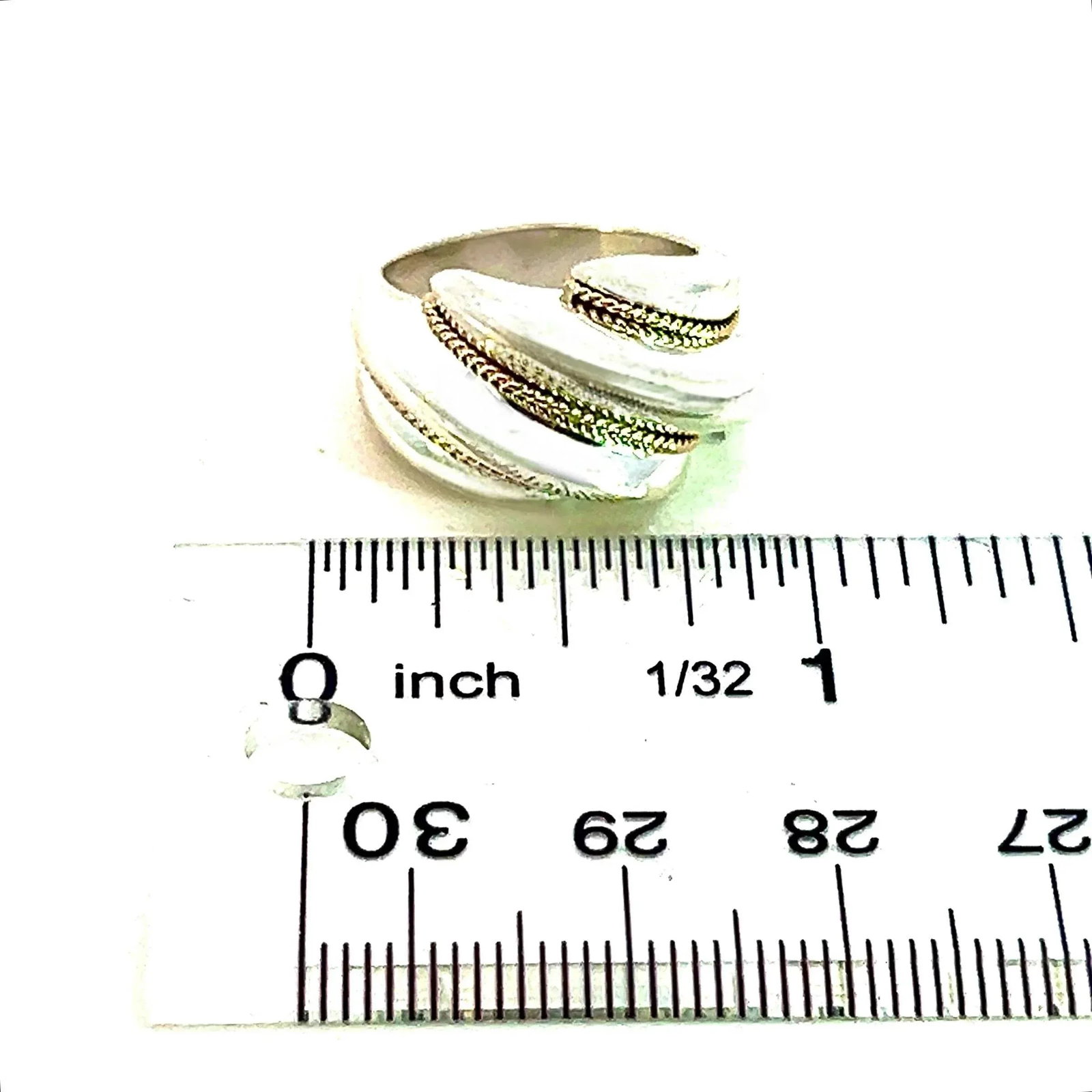 1990s Tiffany & Co Estate Shrimp Ring Size 5.25 14k Gold + Sterling Silver - 5