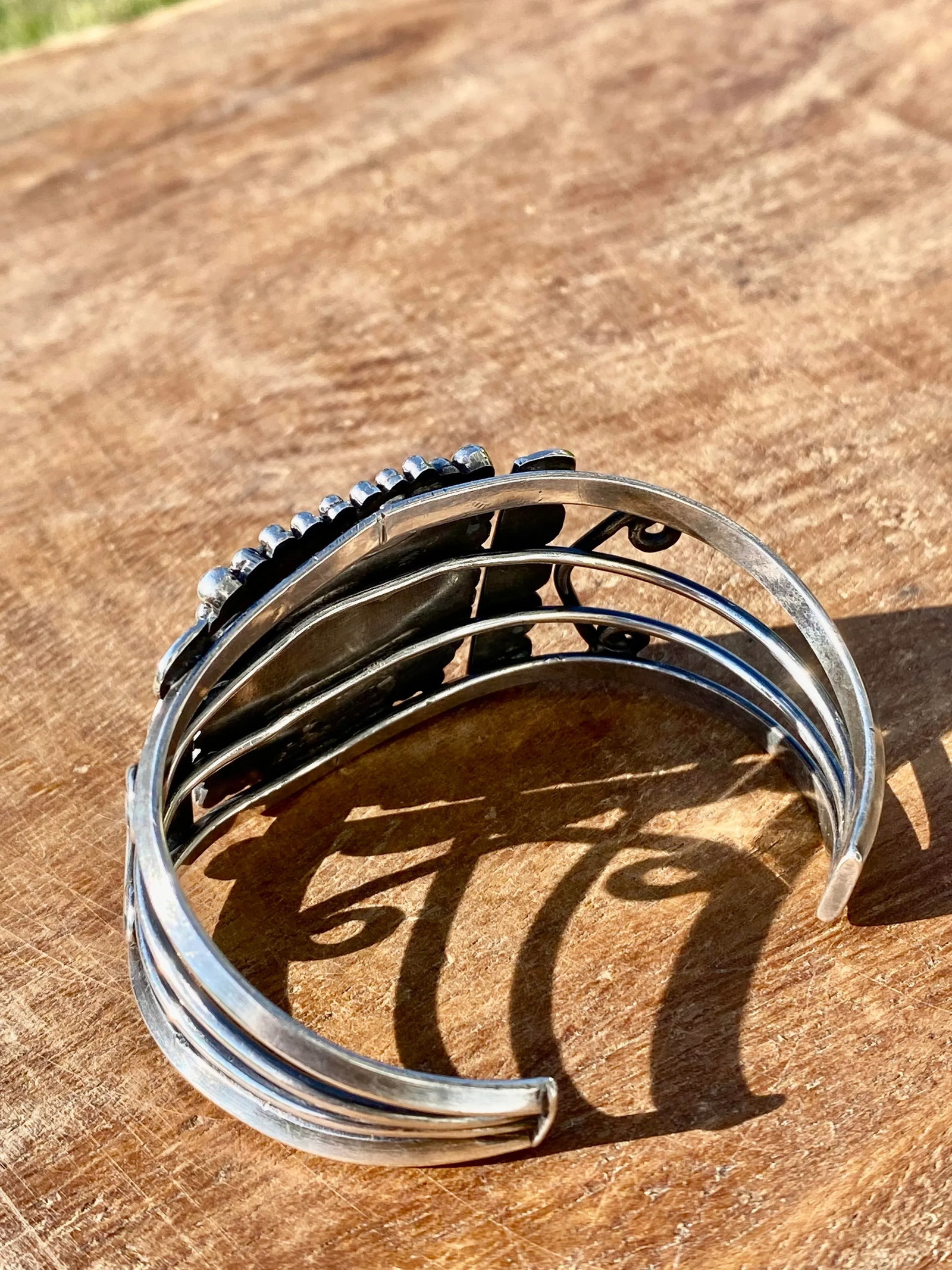 Navajo Sterling + Turquoise Cuff Bracelet - 6