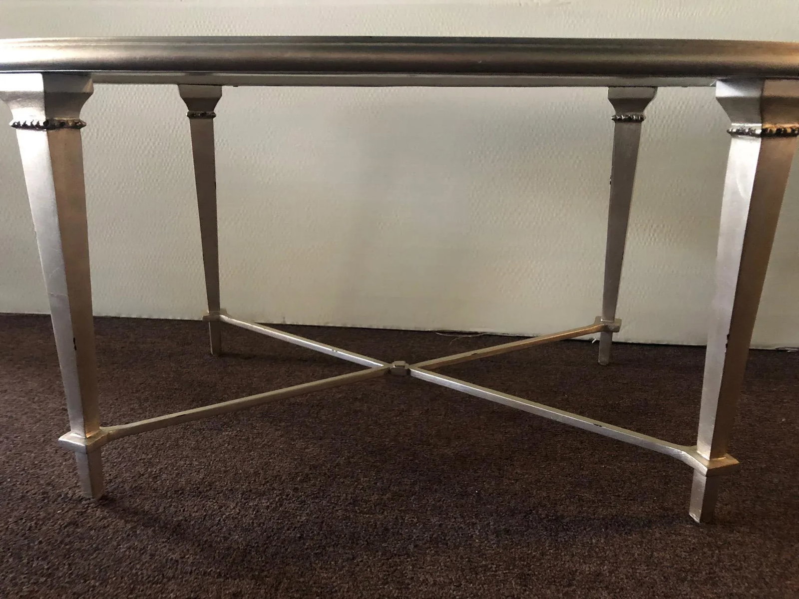 Hickory Chair Oval Silver Leaf Coffee Table - 2
