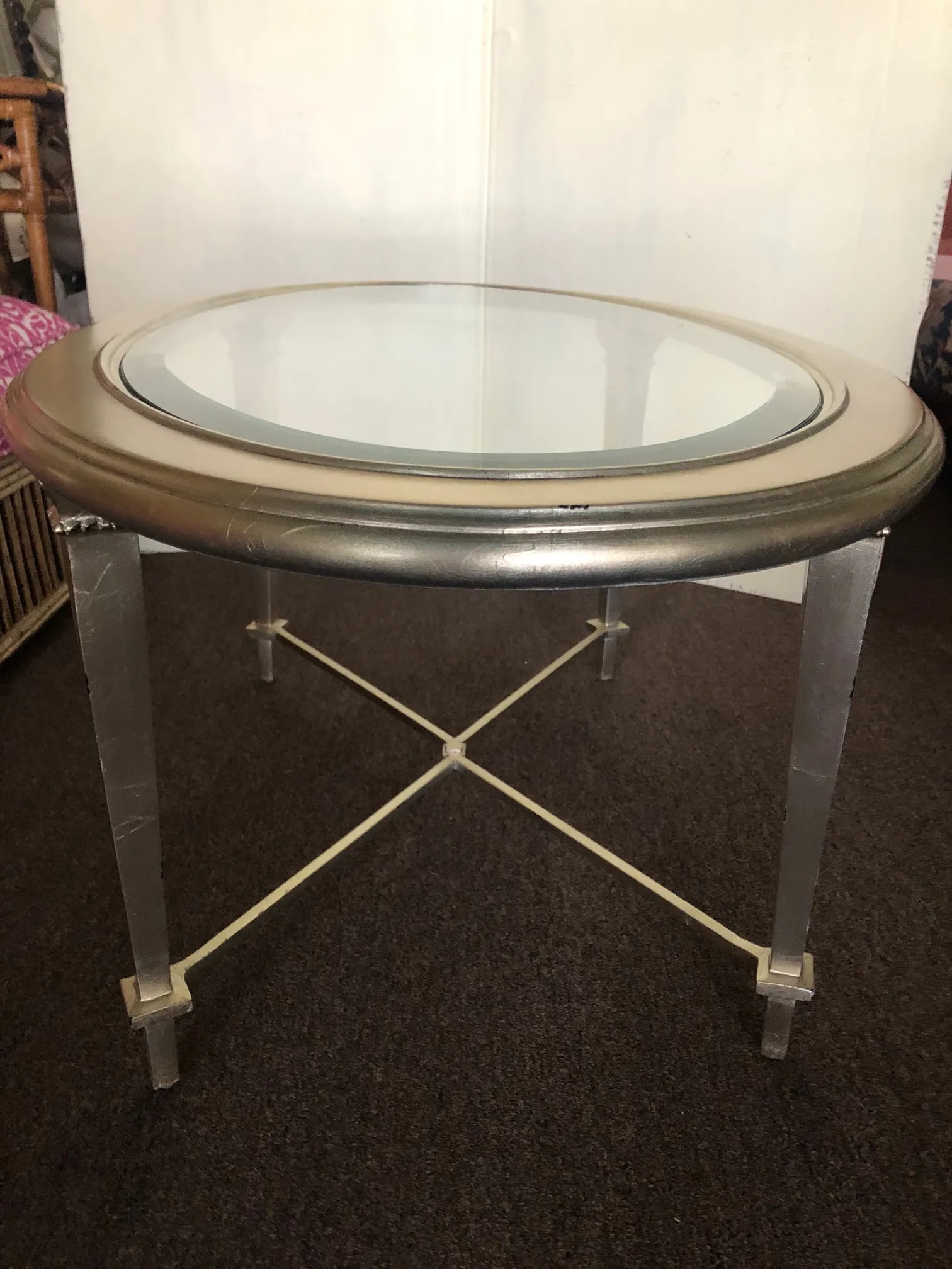 Hickory Chair Oval Silver Leaf Coffee Table - 3