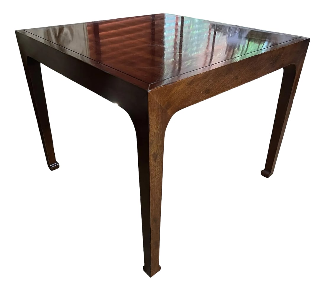 Professionally Refinished Henredon Table With Ming Legs - Game Table or End Table (1 of 7)