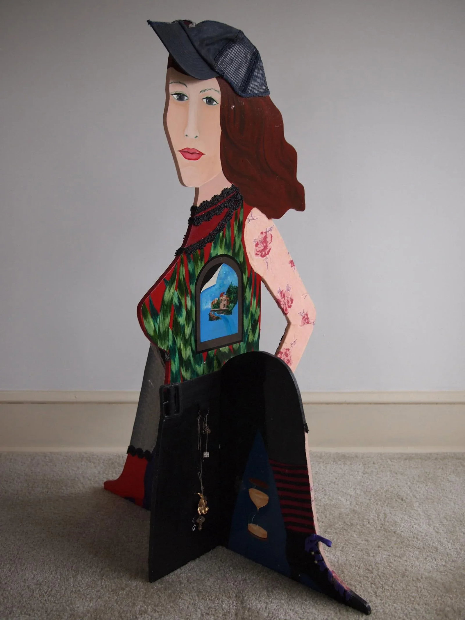 1980s Original Arona Reiner Mid-Century Modern Postmodern Surrealist Plastic Portrait Female 3-D Dou - 4