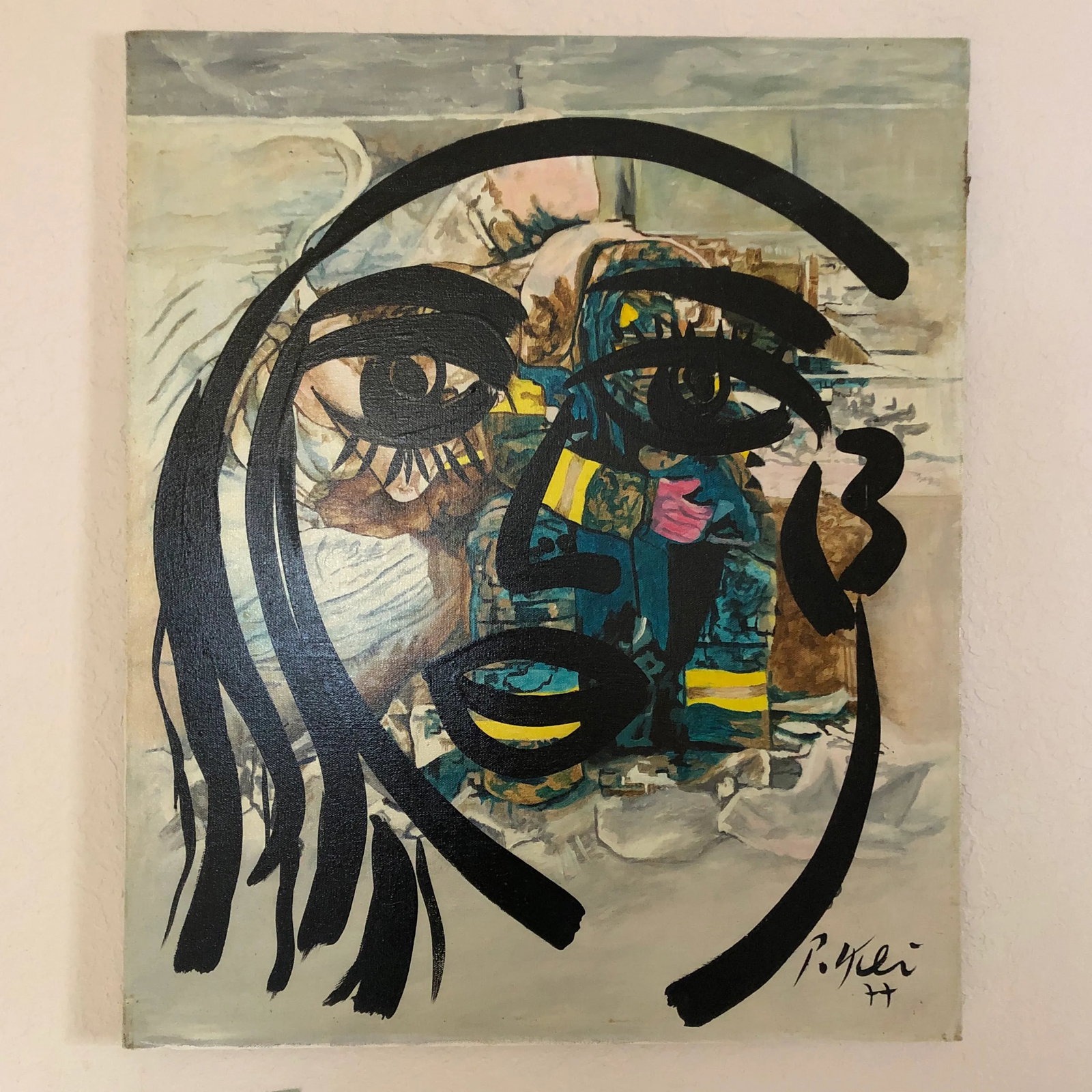1977 "Angel of Life" Abstract Face Oil Painting by Peter Robert Keil - 11