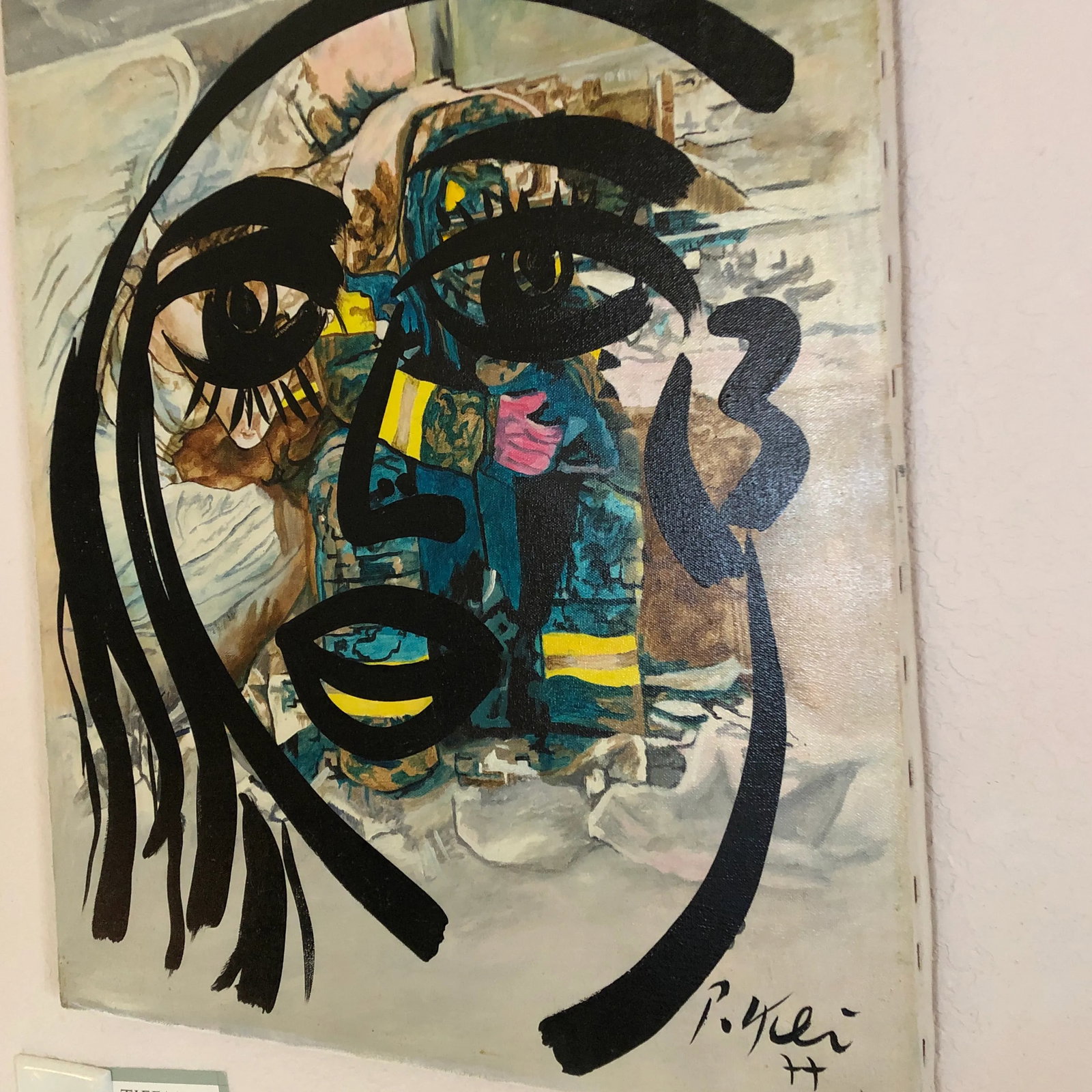 1977 "Angel of Life" Abstract Face Oil Painting by Peter Robert Keil - 2