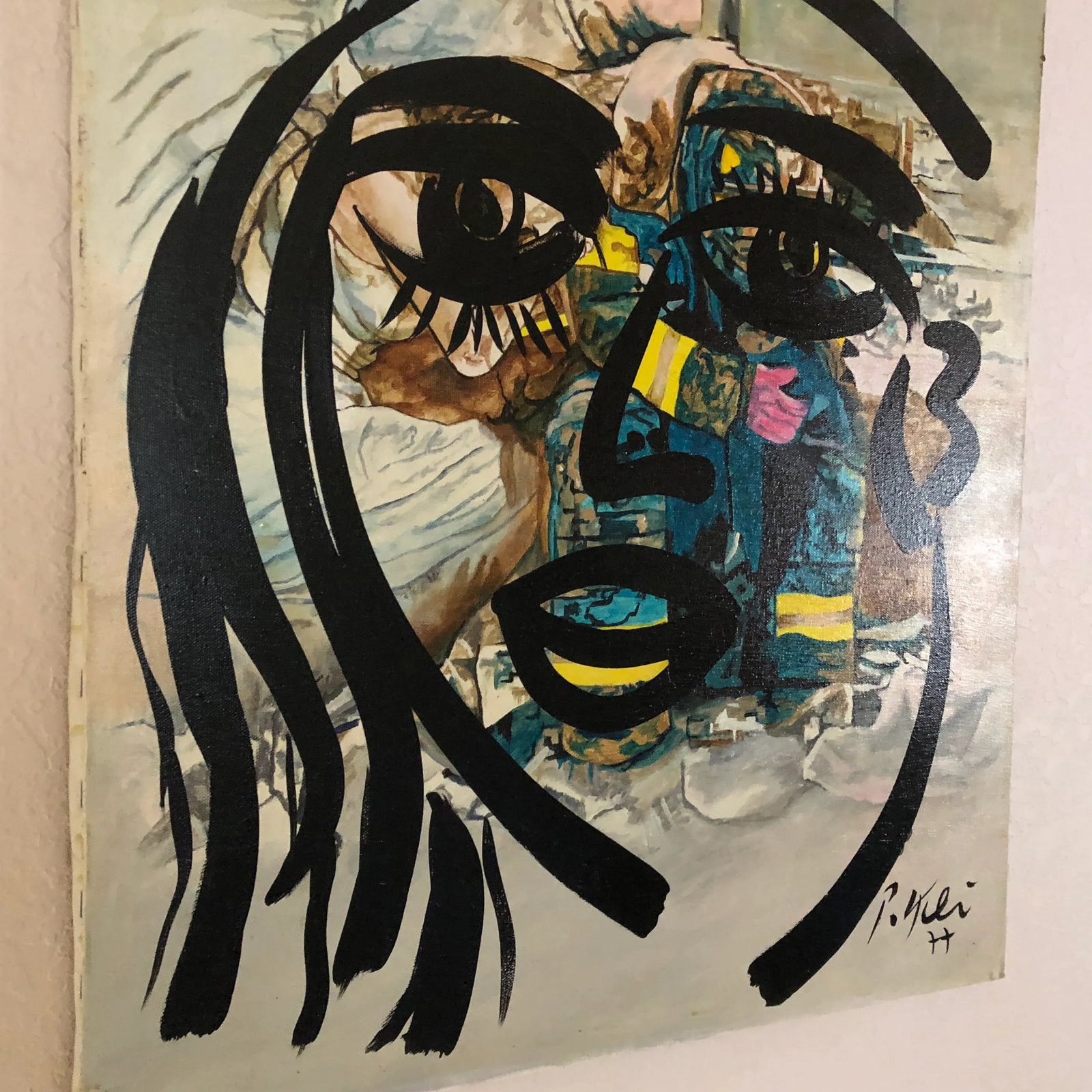 1977 "Angel of Life" Abstract Face Oil Painting by Peter Robert Keil - 3