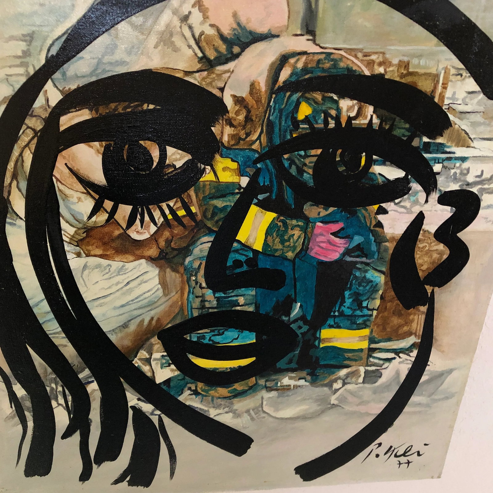 1977 "Angel of Life" Abstract Face Oil Painting by Peter Robert Keil - 8