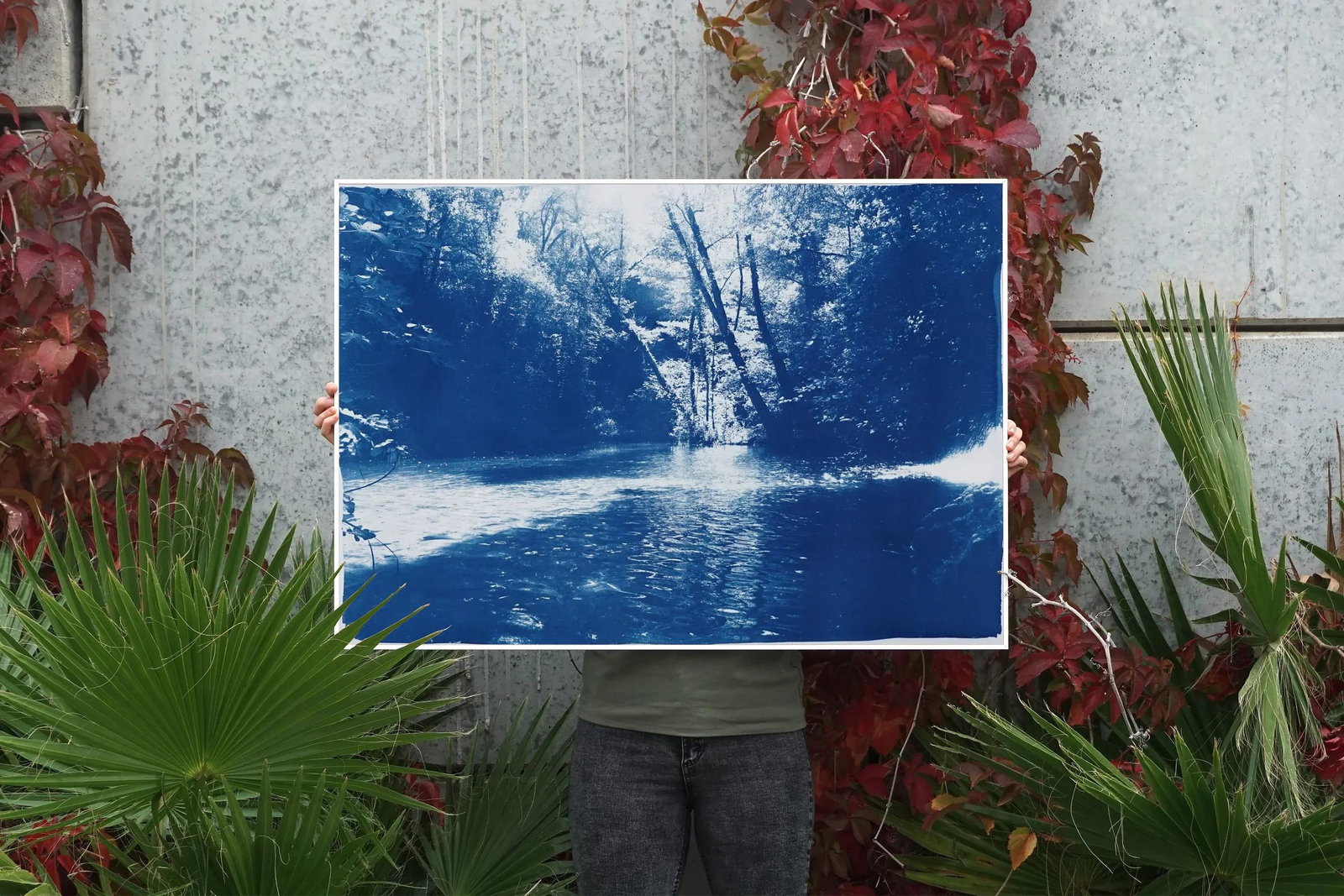 2020 Kind of Cyan, Contemporary Cyanotype of Scandinavian Enchanted Forest - 6