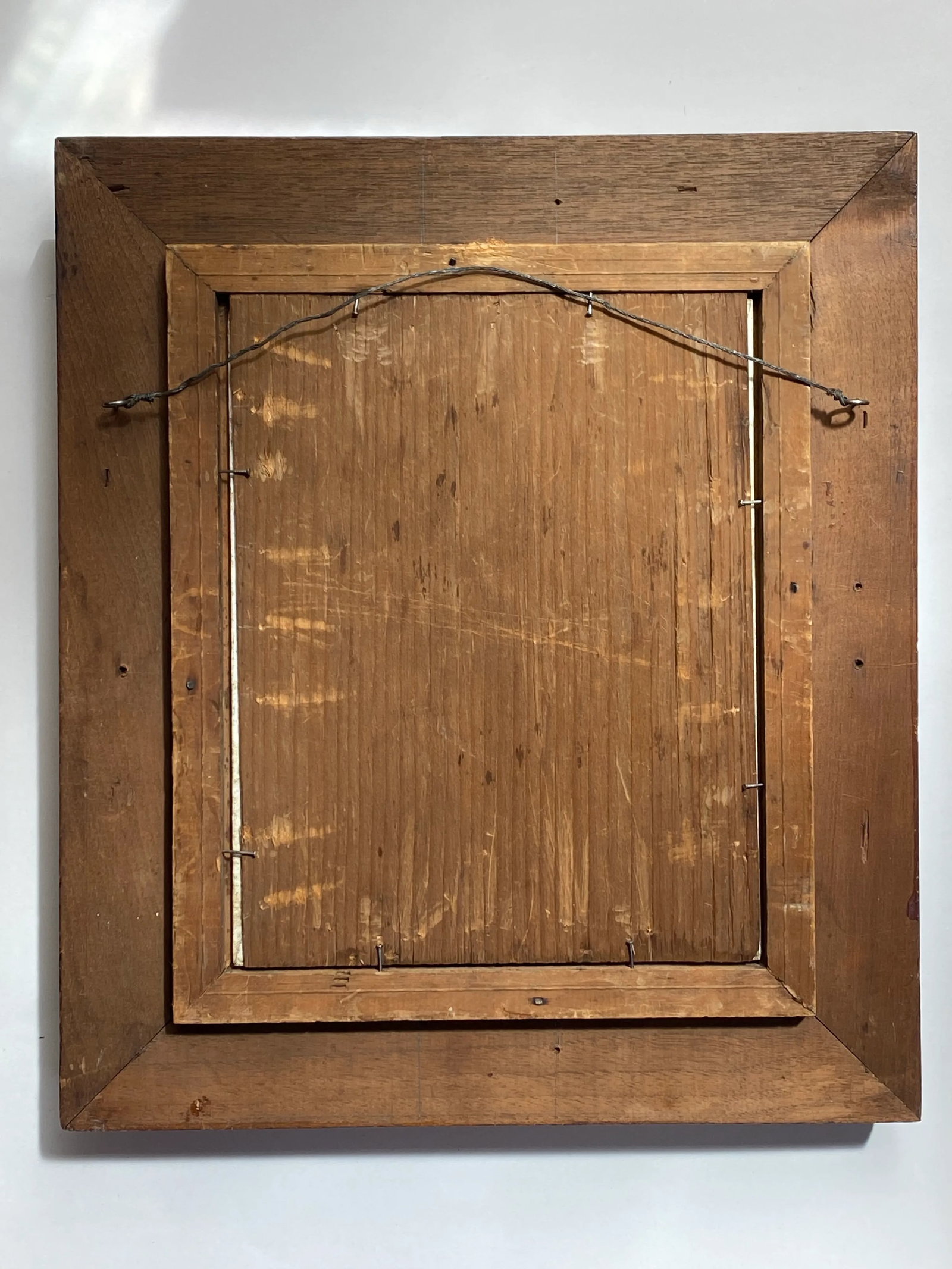 Mid 20th Century Original Mid Century Abstract Landscape Oil Painting in Antique Carved Wood Frame - 4