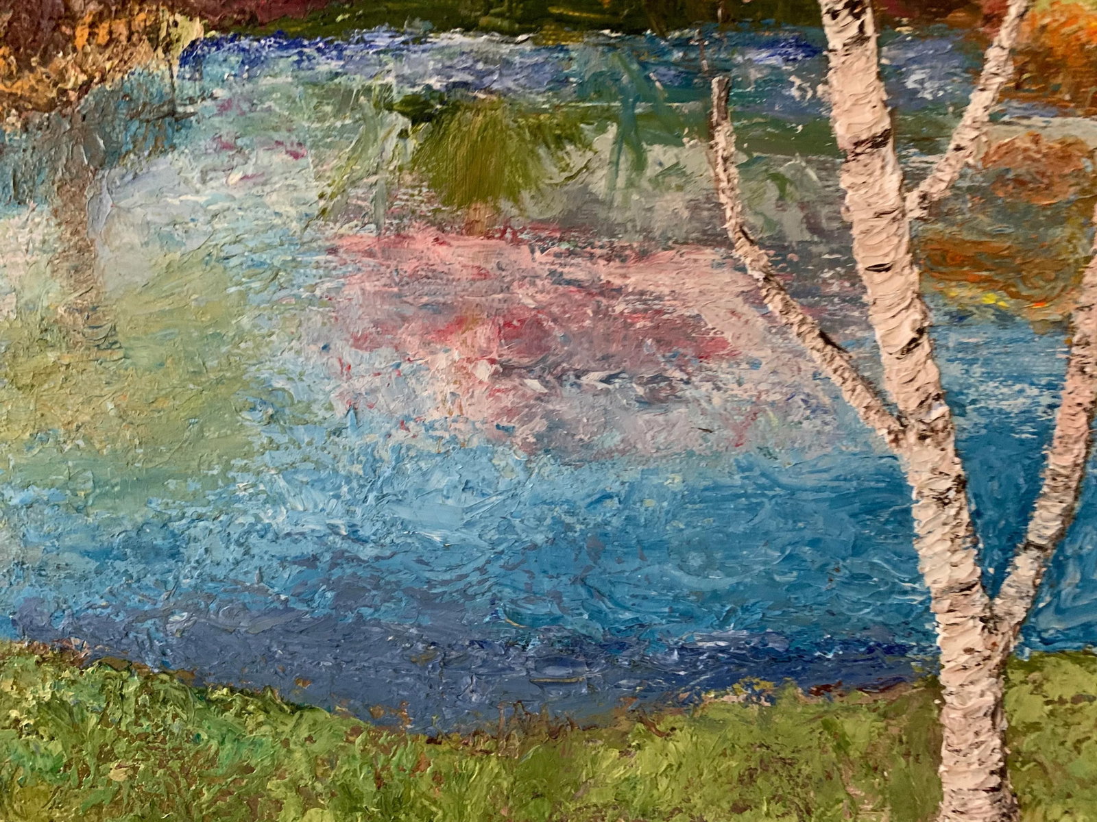1960s Vintage Oil Painting - Spring Landscape, Framed - 5