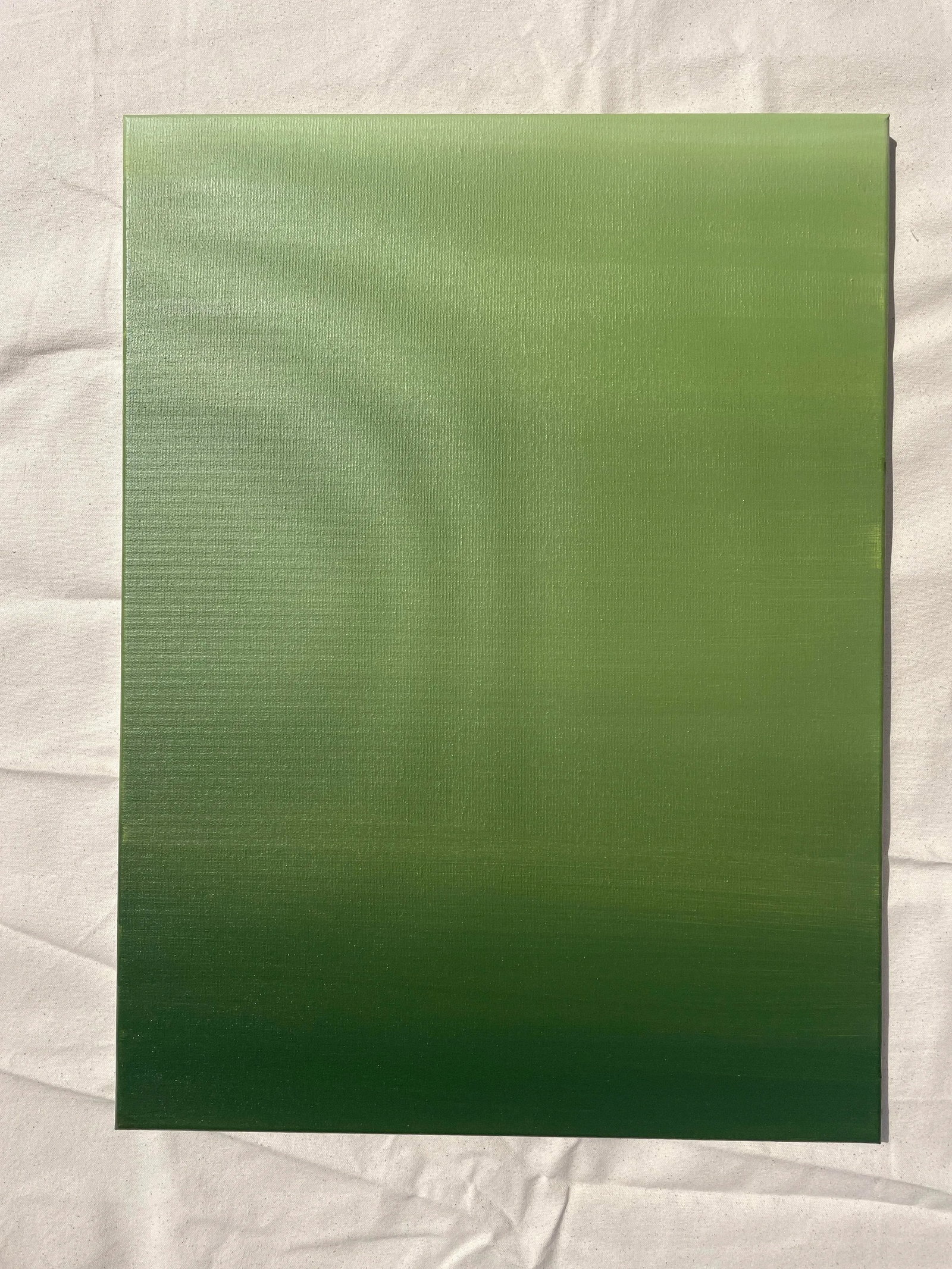 Original Contemporary Minimalist Green Landscape Gradient Abstract Painting - 2