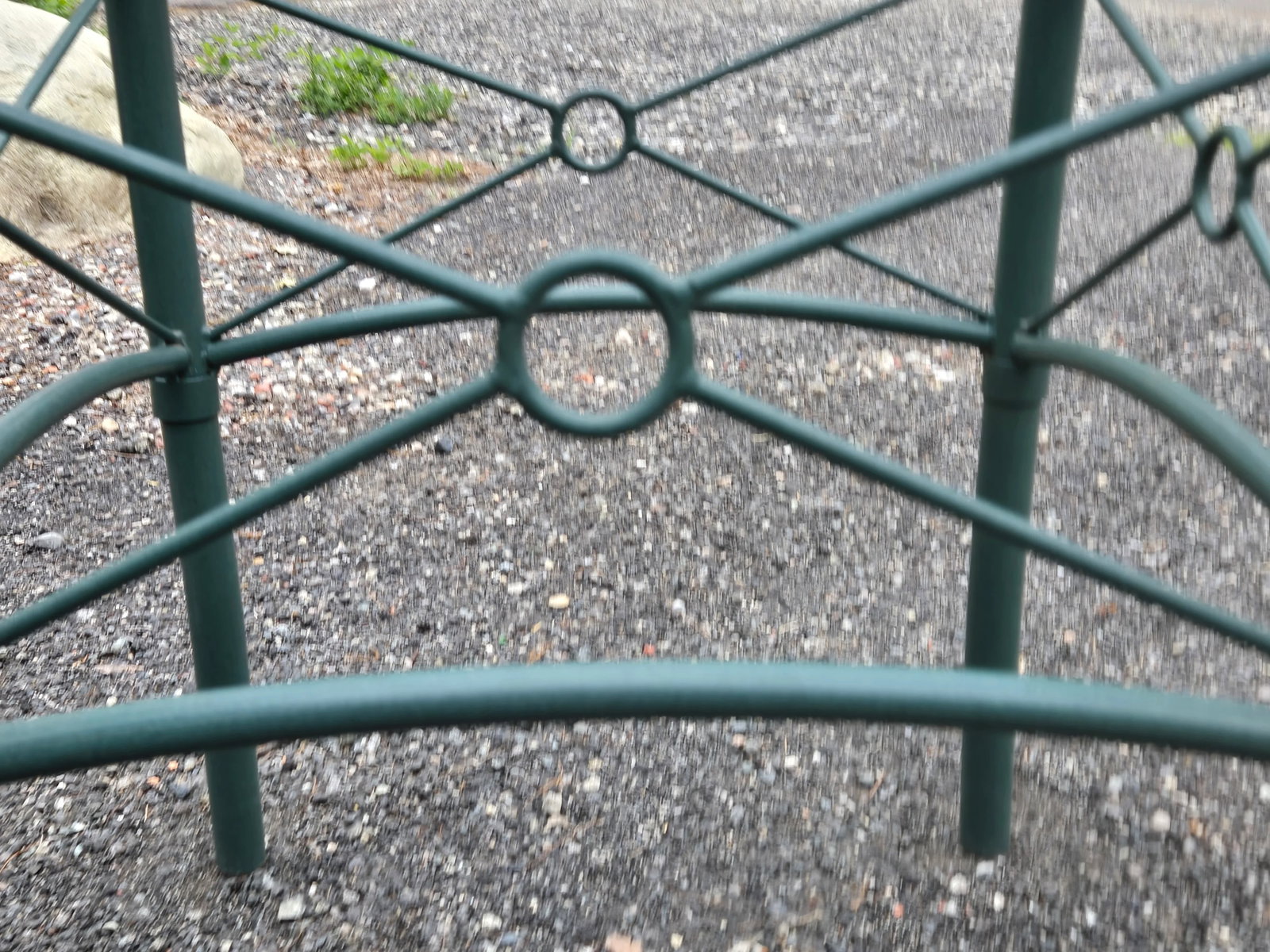 Vintage Wrought Iron Outdoor Patio Table With 4 Directors Chairs - 6