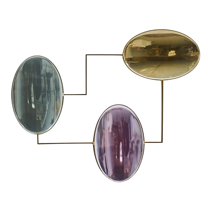 McCollin Bryan for Holly Hunt Modern Abstract Resin and Brass Wall Sculpture: Retail price: $8,880 and is a current item at Holly Hunt First developed for an exhibition in Place Vendome, the luxury jewellery quarter of Paris, the Aurora panel now fits along the restaurant wall 