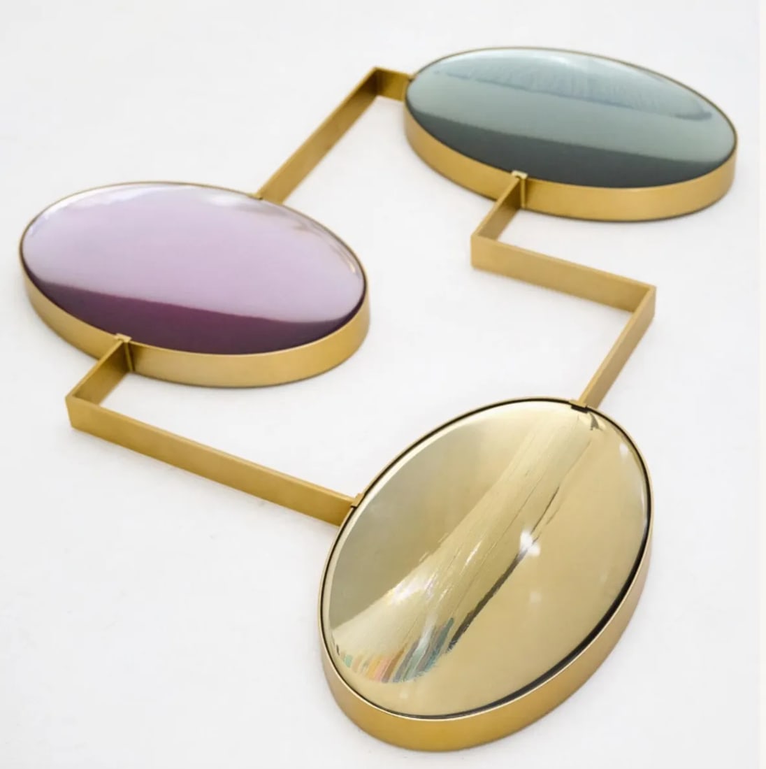 McCollin Bryan for Holly Hunt Modern Abstract Resin and Brass Wall Sculpture - 2