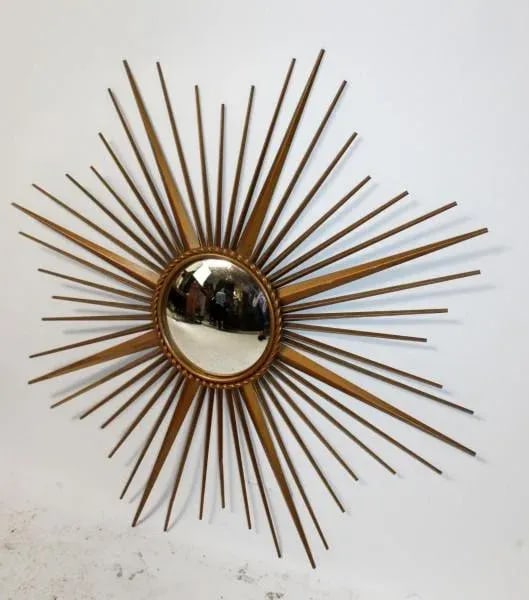 1960s French Chaty Vallauris Sunburst Mirror - 6