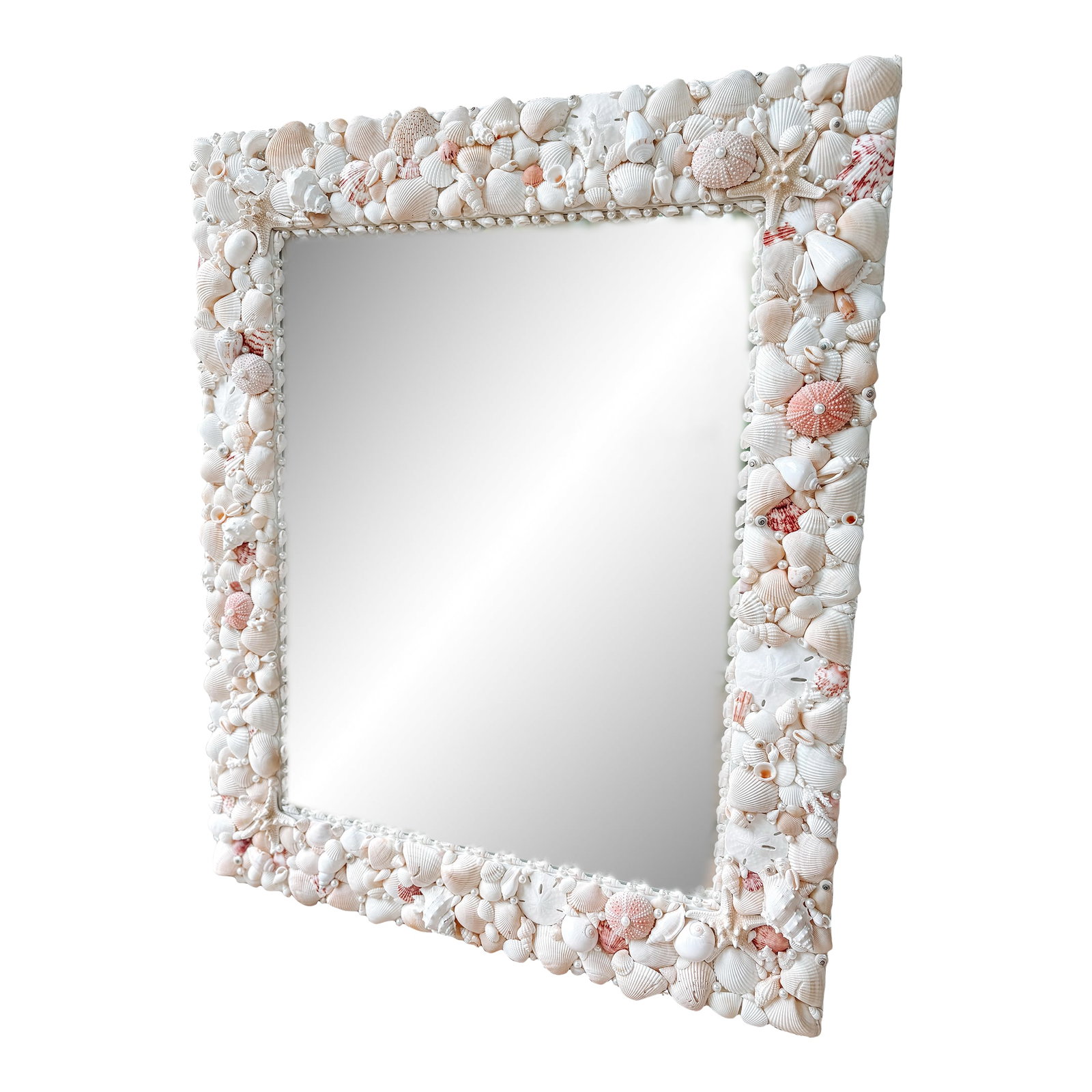 Seashell Mirror 25x30" Shell Mirror, Coastal Luxury Wall Art, Wall Mirror (1 of 7)