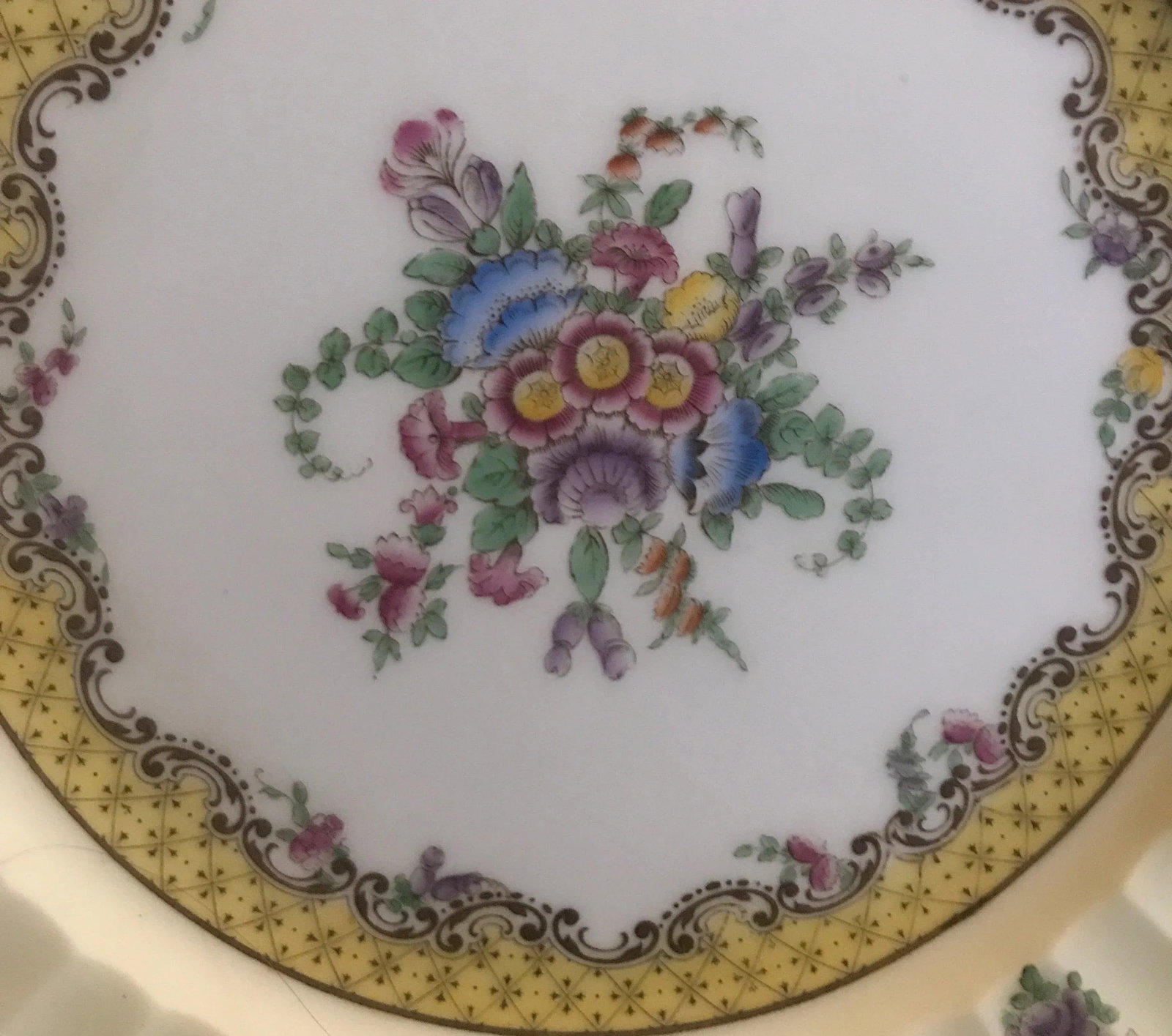 English Floral Service Dinner Plates by Royal Worcester - Set of 12 - 5