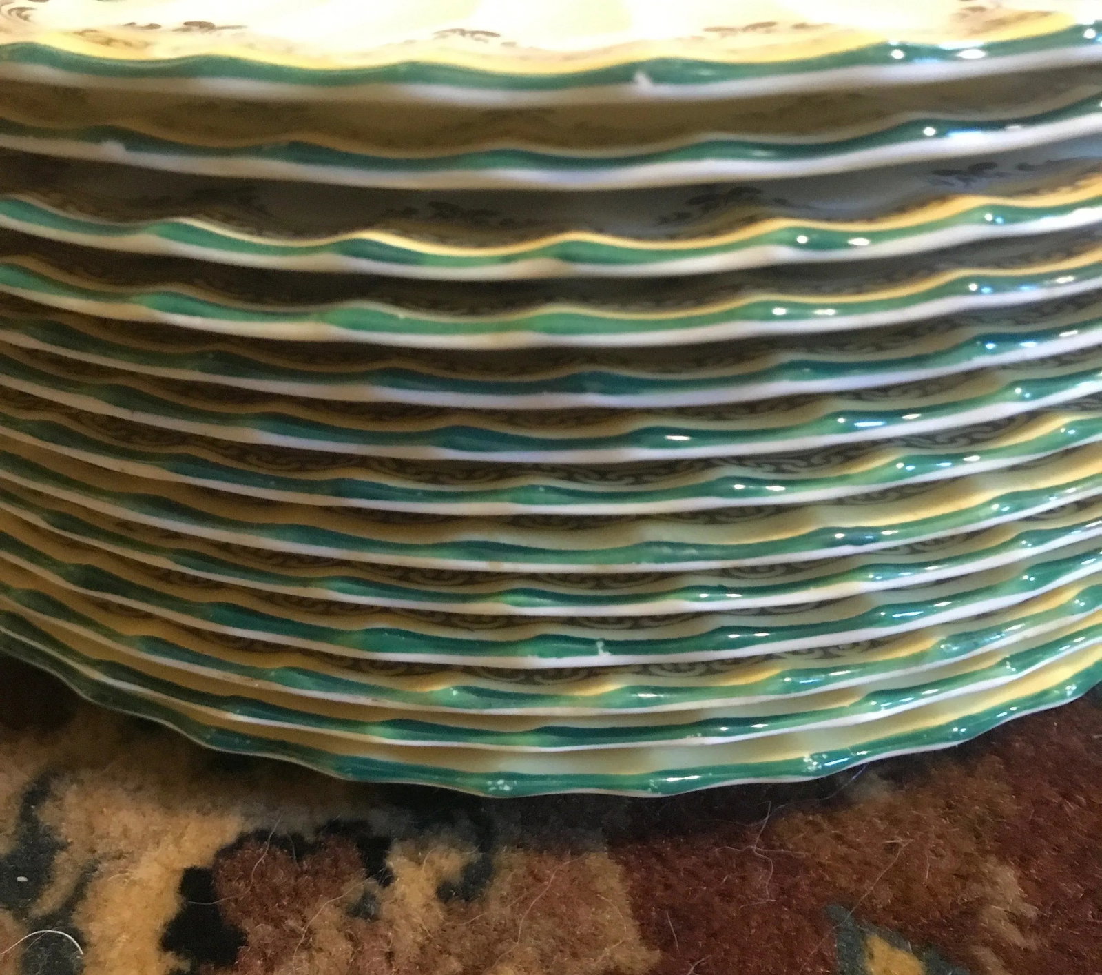 English Floral Service Dinner Plates by Royal Worcester - Set of 12 - 7