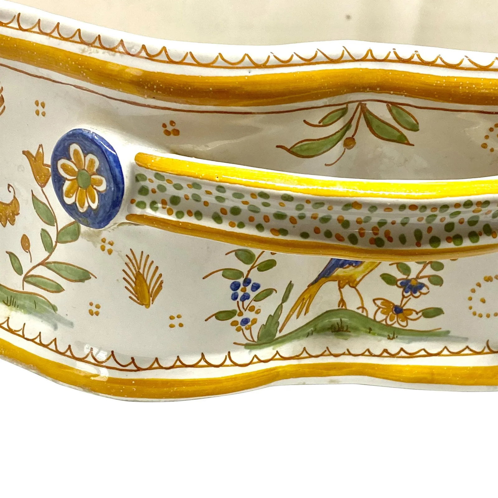 French 19th Century Vintage Faience Pottery Jardinaire - 7