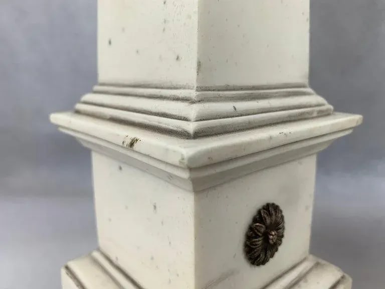 Grand Tour Faux Ivory Neo-Classical Obelisks - a Pair - 5