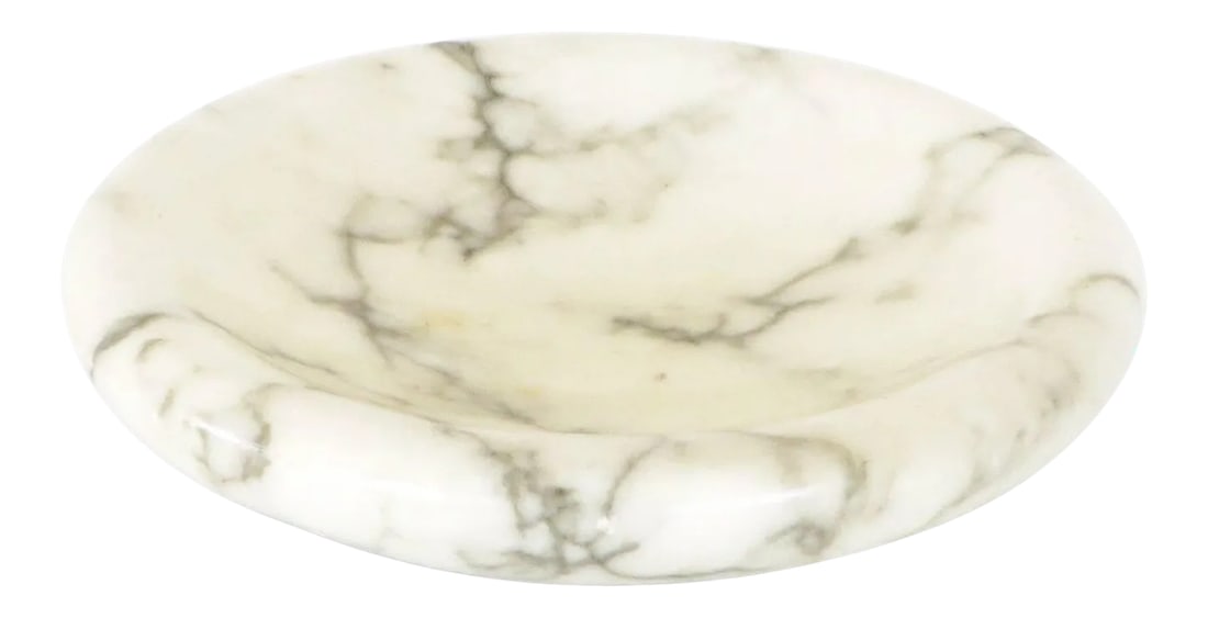 1970s Italian Sculptural Carrara Marble Dish by Sergio Asti (1 of 7)