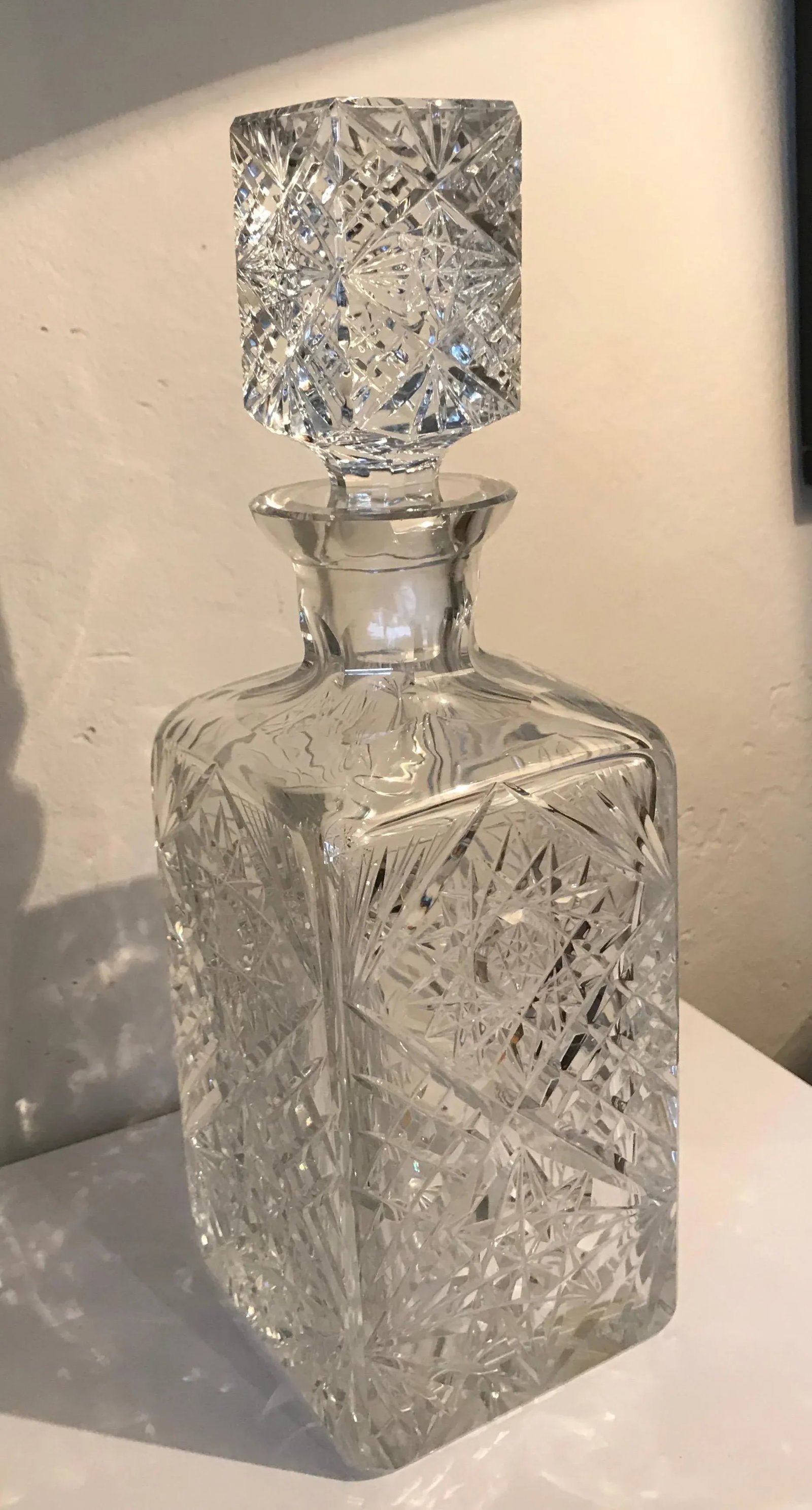 Heavy Crystal Whiskey Decanter - 12