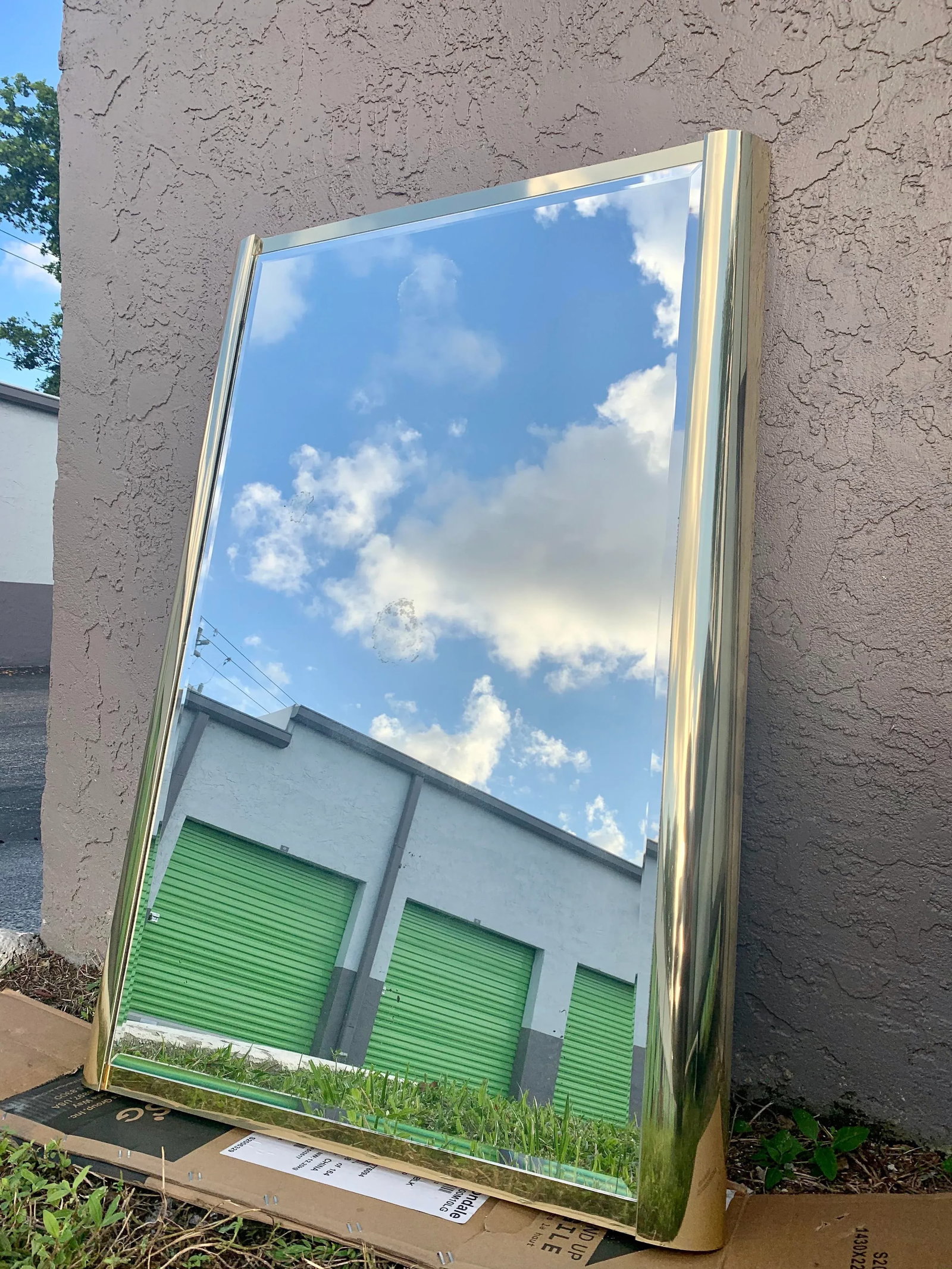 Vintage 1970s Ello Brass Wall Mirror - 11