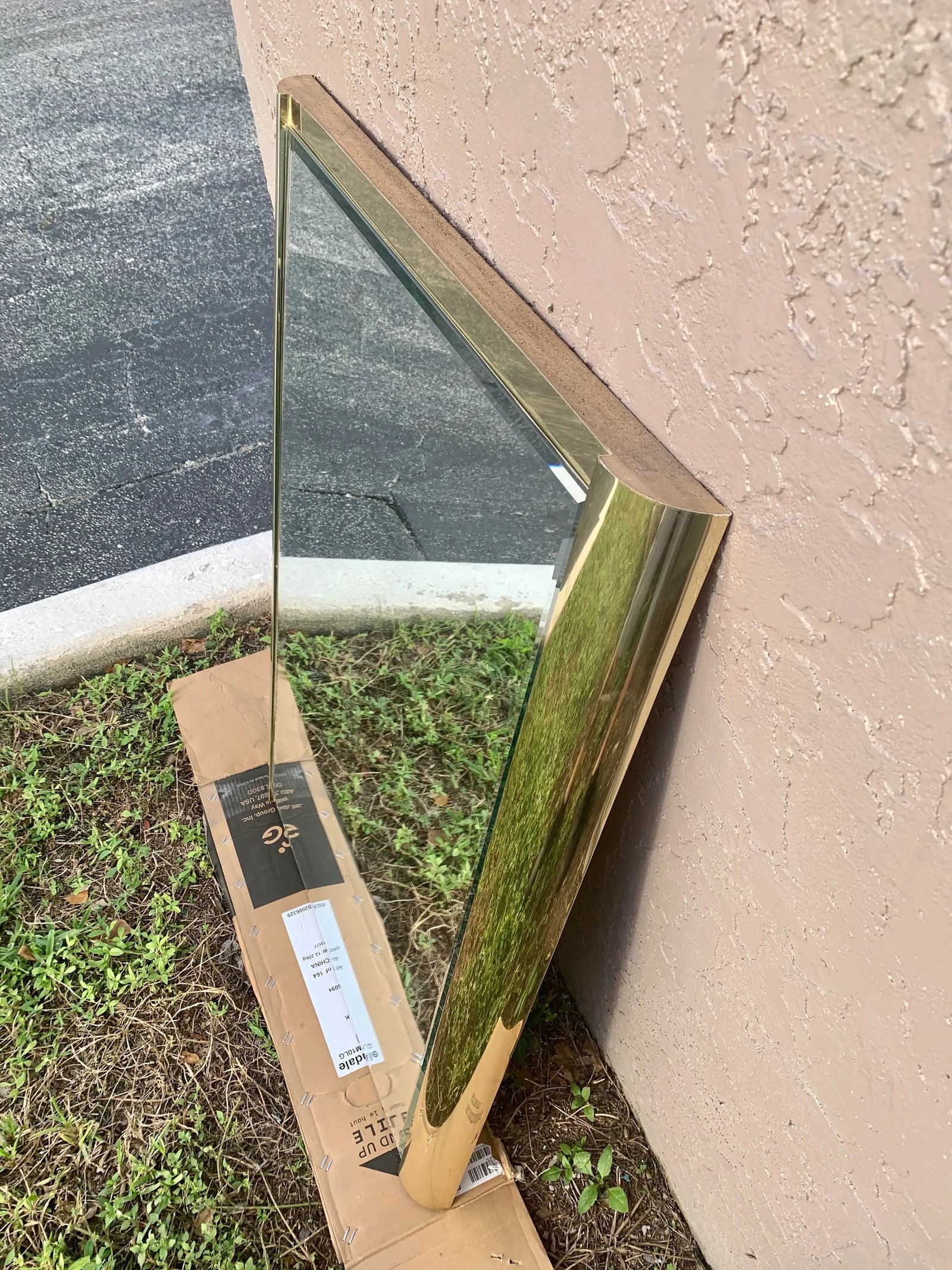 Vintage 1970s Ello Brass Wall Mirror - 9