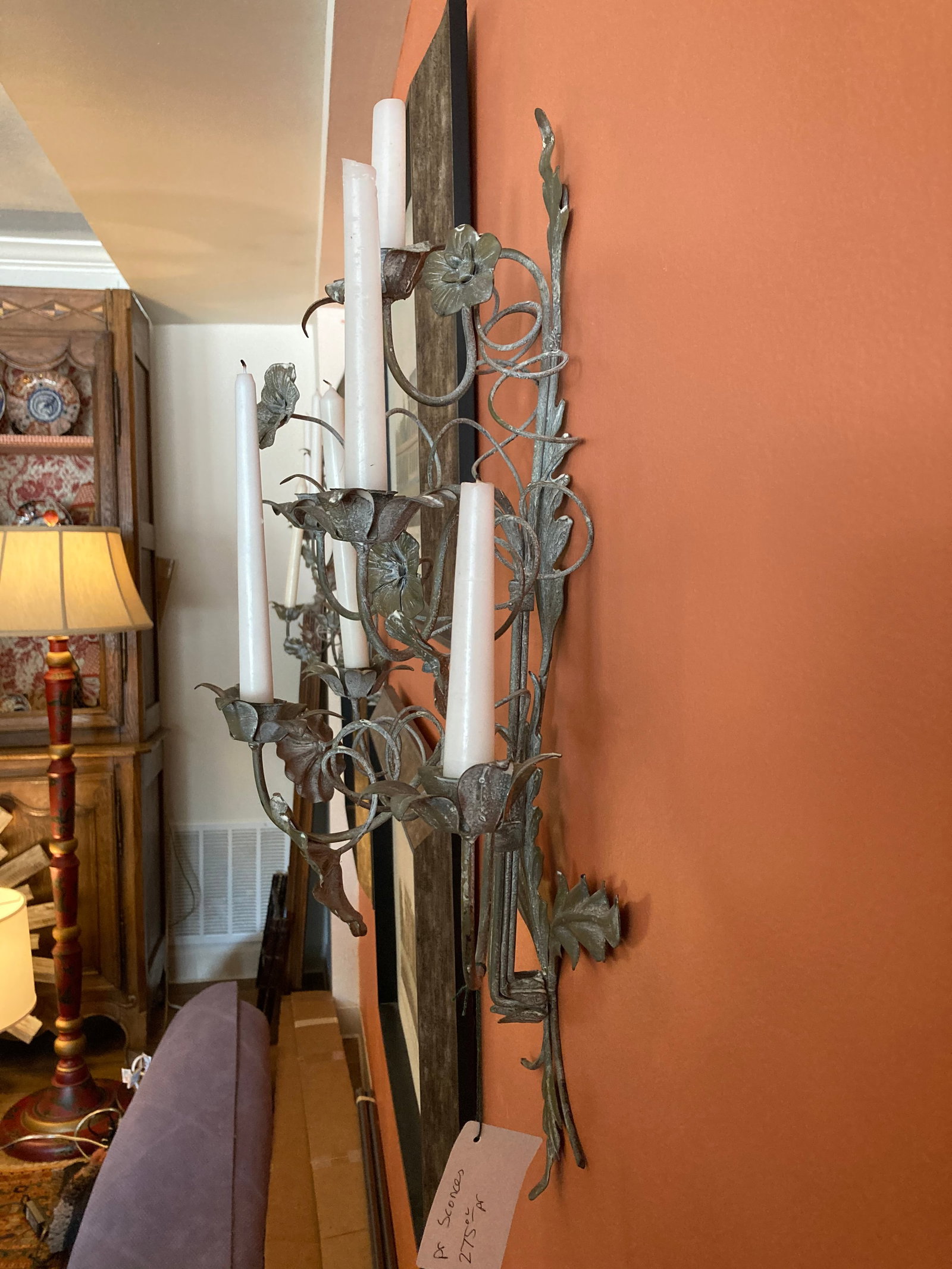 Vintage Italian French Wire Sconces - A Pair - 6