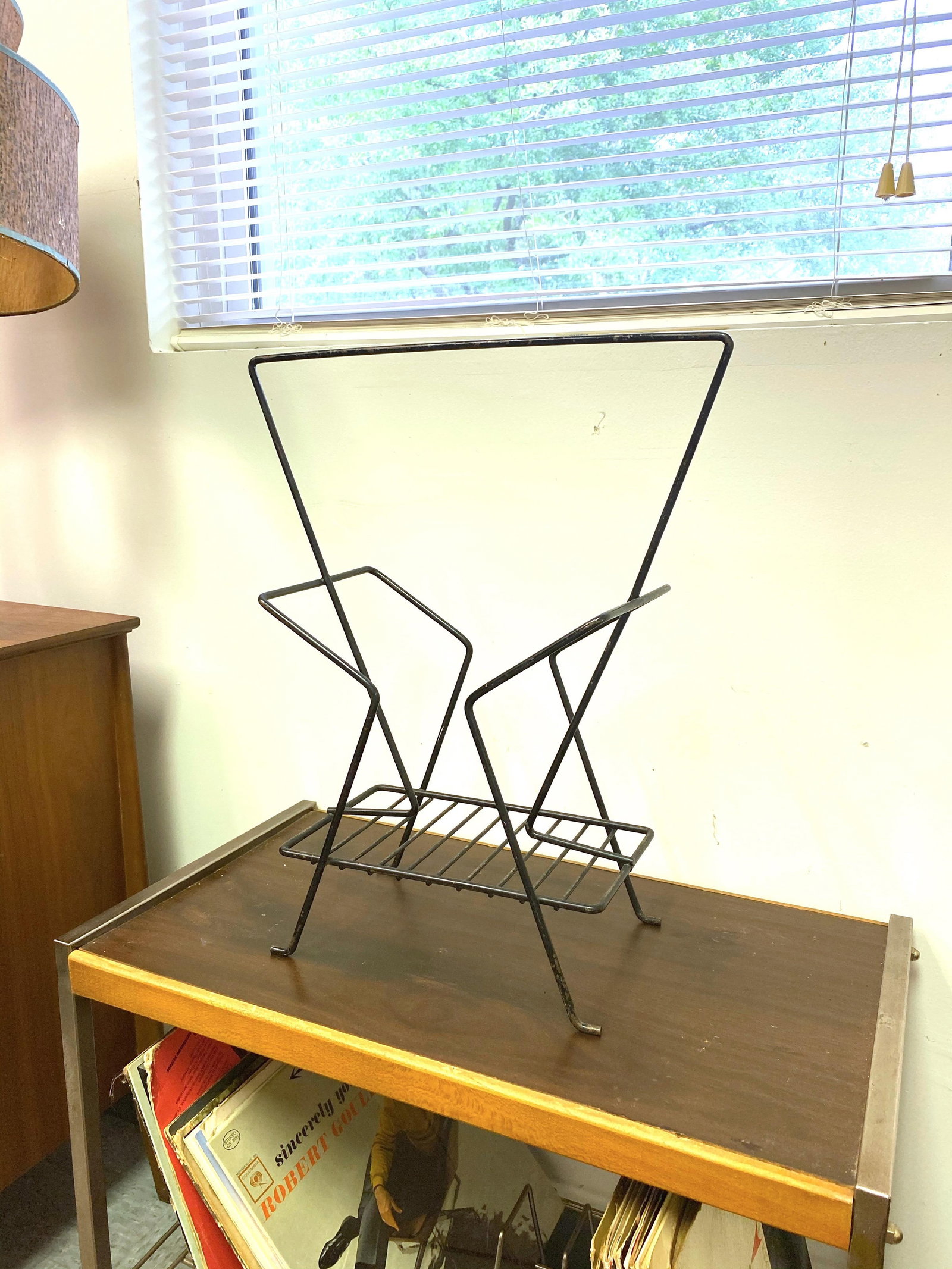 1950's Atomic Magazine Rack or Record Holder - 3