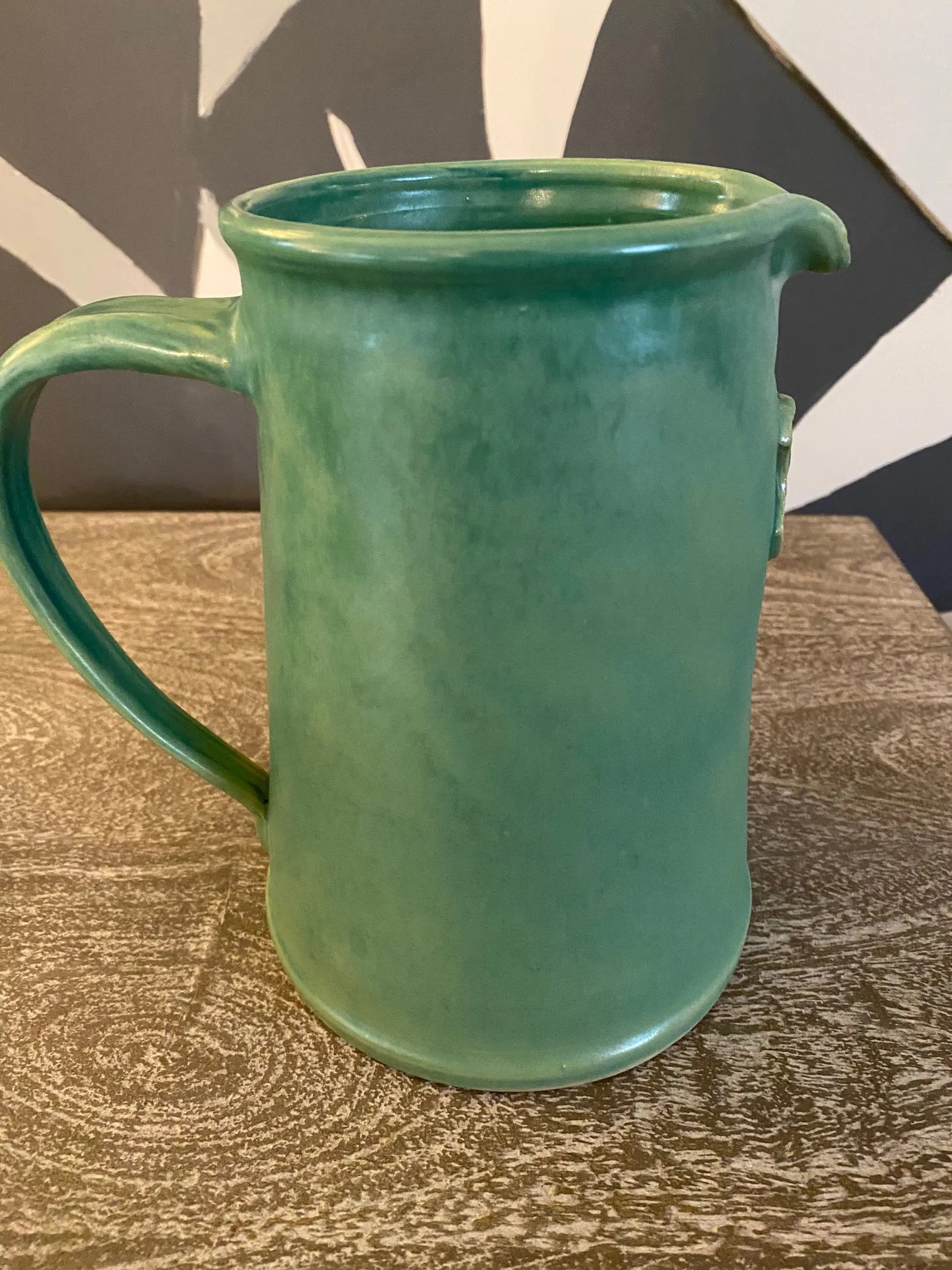 Arts and Crafts Ceramic Pitcher With Cups - 5 Piece Set - 4