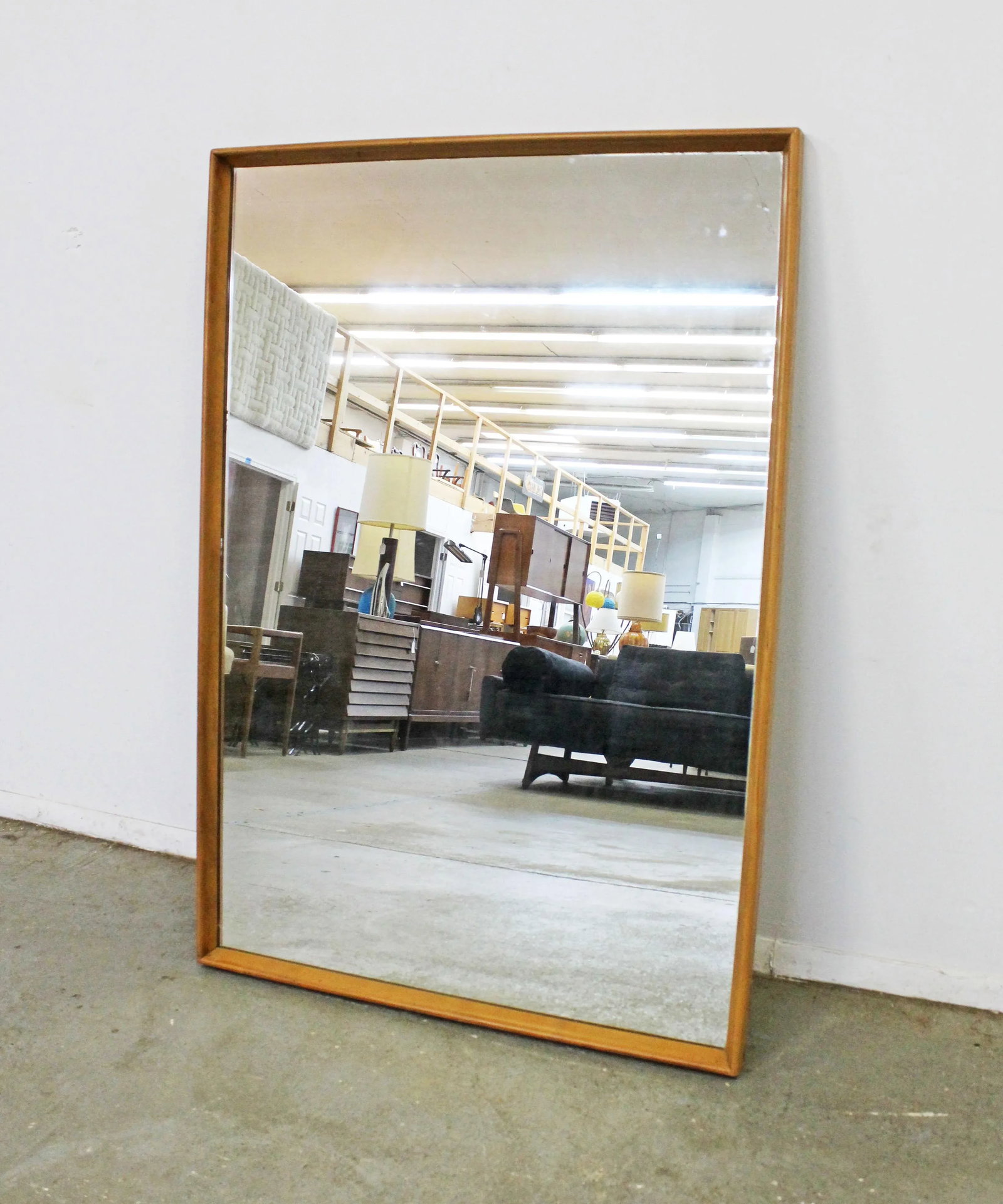 Mid-Century Modern Heywood Wakefield Champagne Mirror - 13