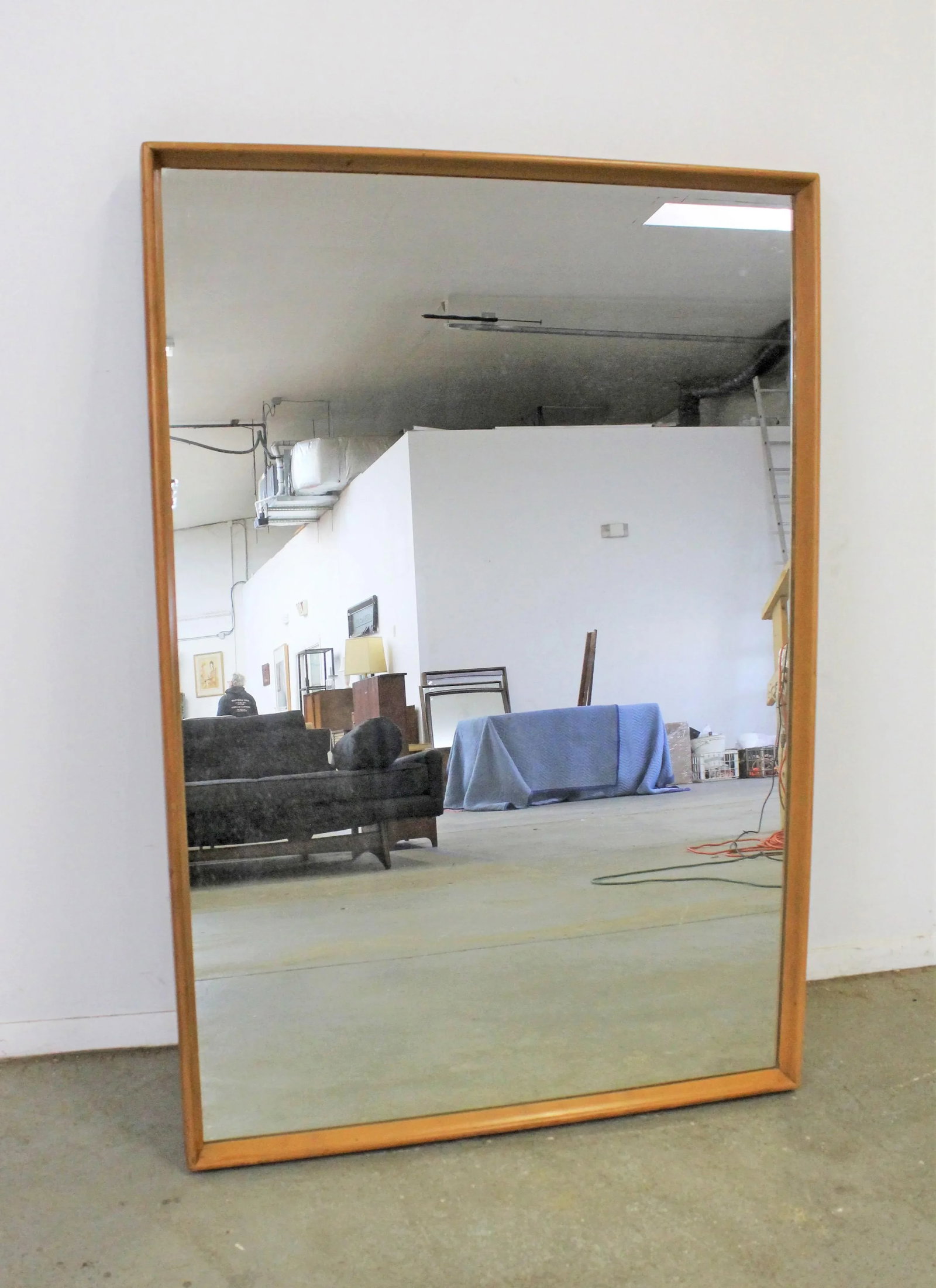 Mid-Century Modern Heywood Wakefield Champagne Mirror - 2