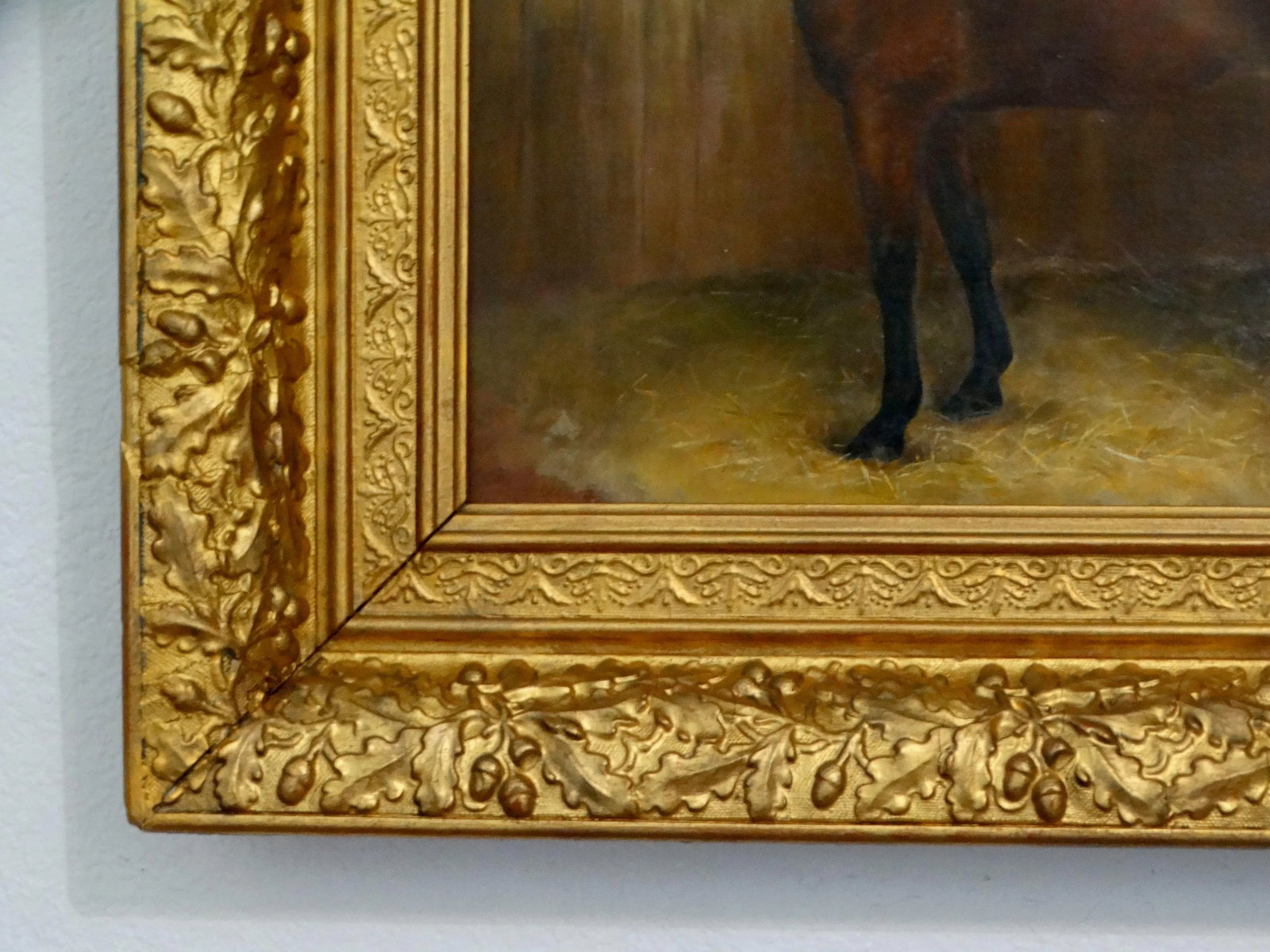 19th- Century Equestrian Portrait Chestnut Horse Oil Painting - 3