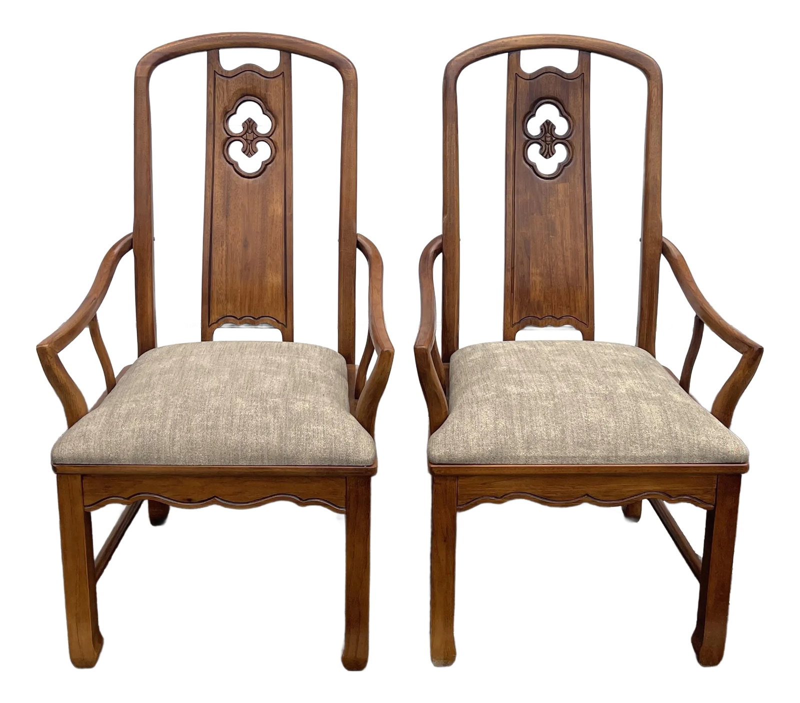 Vintage Thomasville Mystique Asian Chinoiserie Dining Armchairs - A Pair (1 of 11)