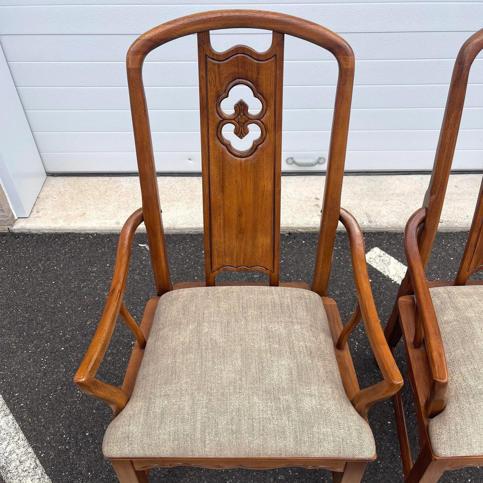 Vintage Thomasville Mystique Asian Chinoiserie Dining Armchairs - A Pair - 2