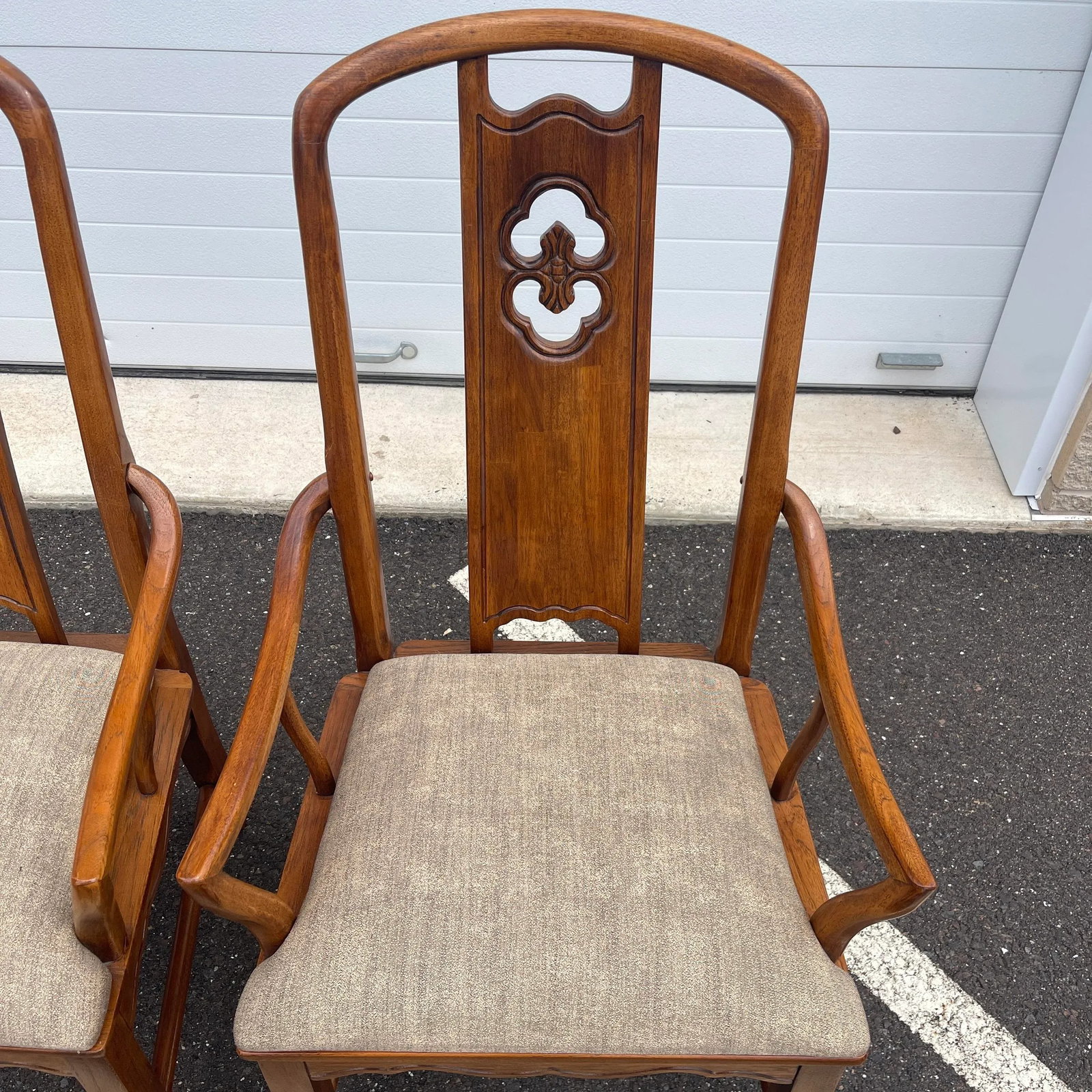 Vintage Thomasville Mystique Asian Chinoiserie Dining Armchairs - A Pair - 3