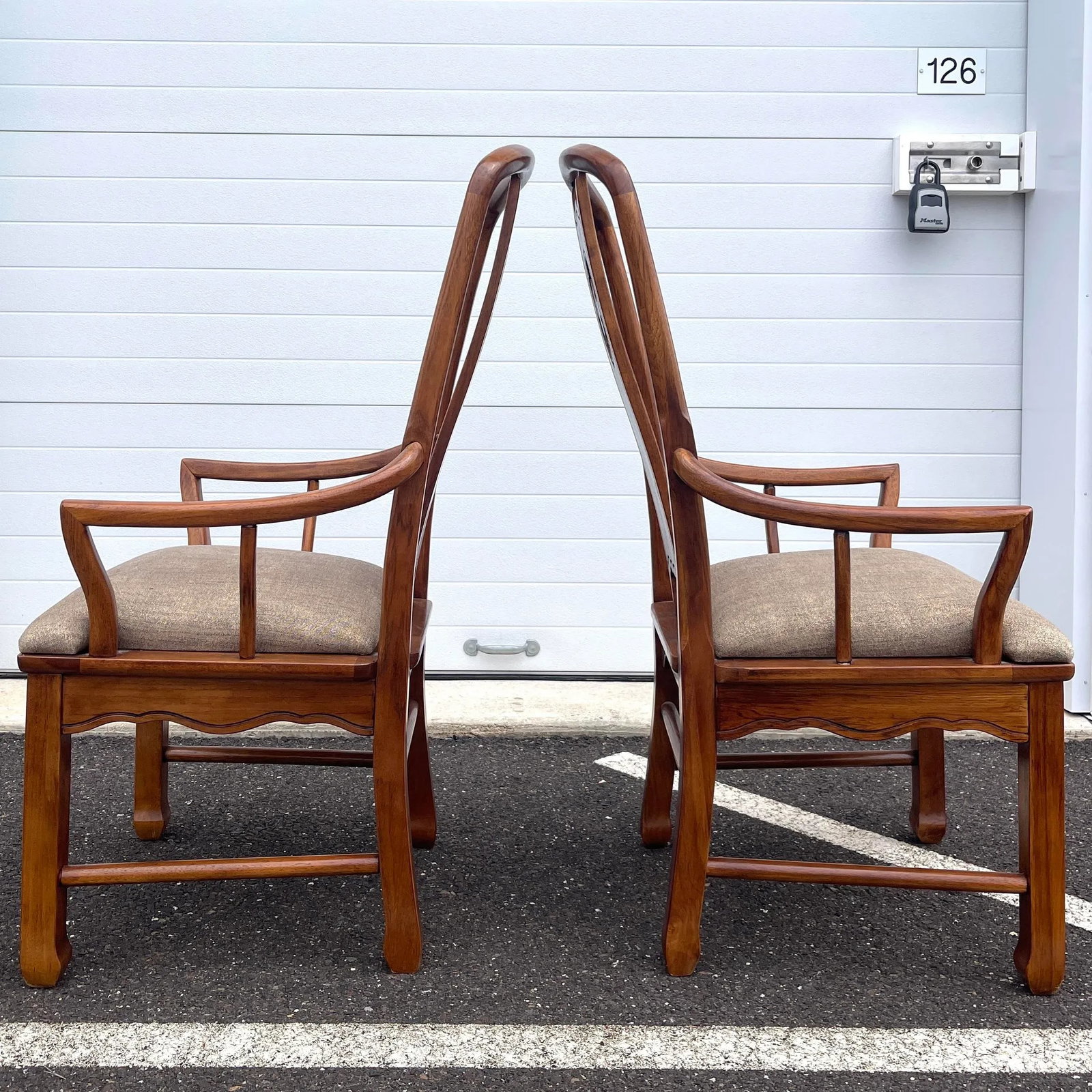 Vintage Thomasville Mystique Asian Chinoiserie Dining Armchairs - A Pair - 6