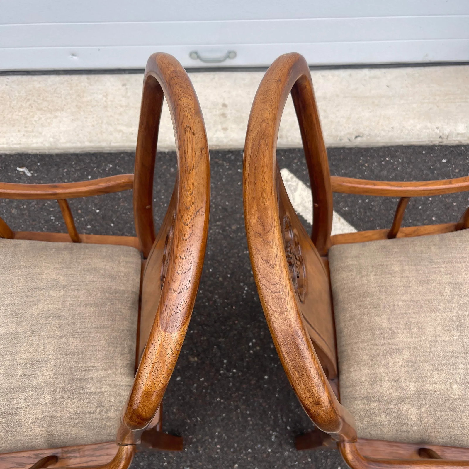 Vintage Thomasville Mystique Asian Chinoiserie Dining Armchairs - A Pair - 7