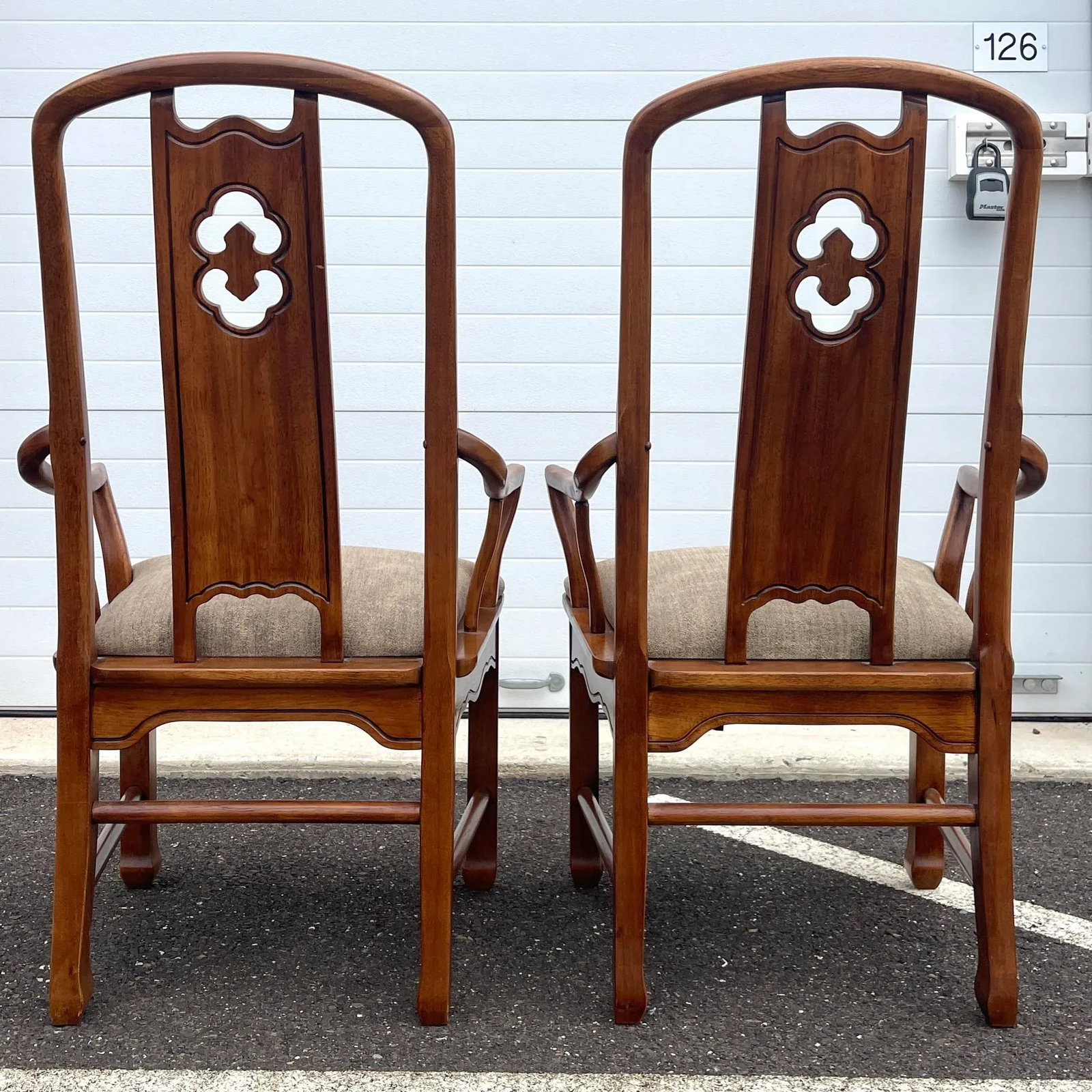 Vintage Thomasville Mystique Asian Chinoiserie Dining Armchairs - A Pair - 8