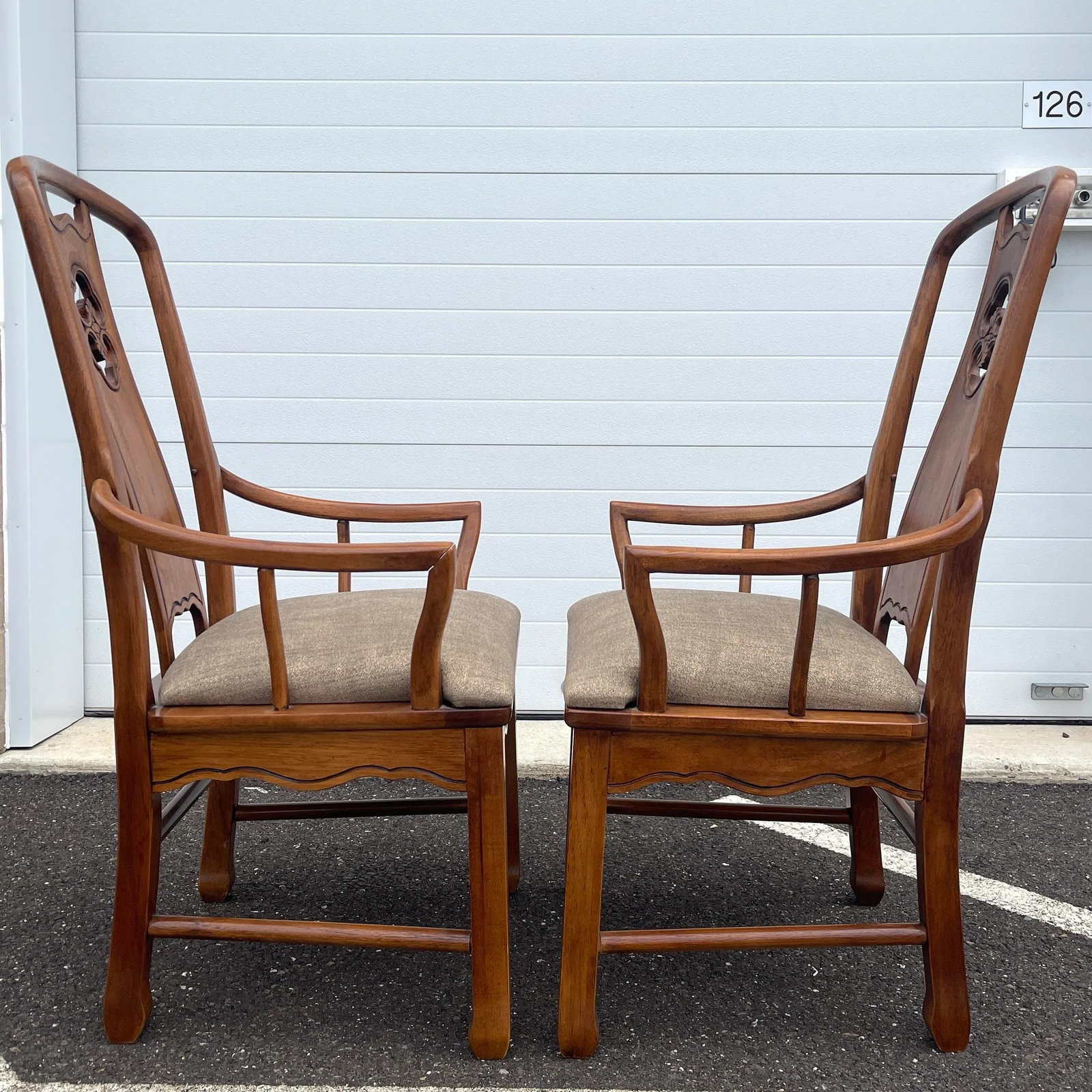 Vintage Thomasville Mystique Asian Chinoiserie Dining Armchairs - A Pair - 9