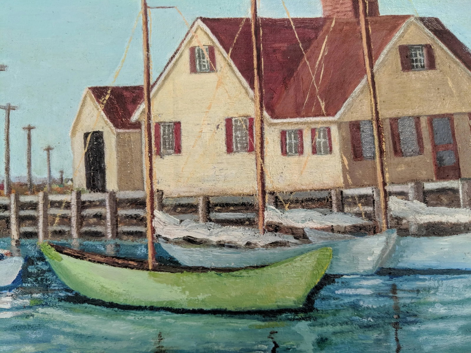 Original Large Scale Coastal Nantucket Seascape Painting Signed - 4