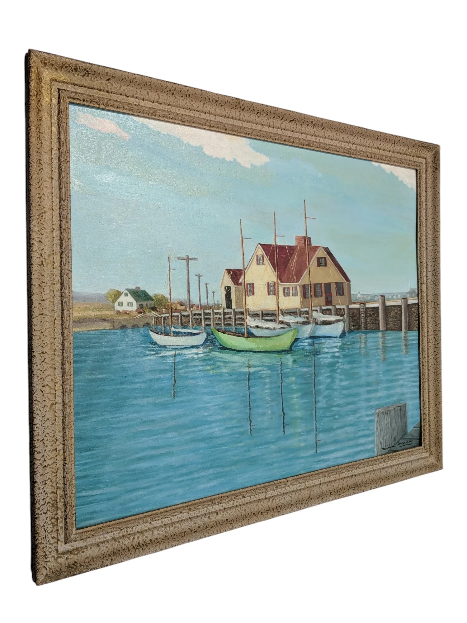 Original Large Scale Coastal Nantucket Seascape Painting Signed - 5