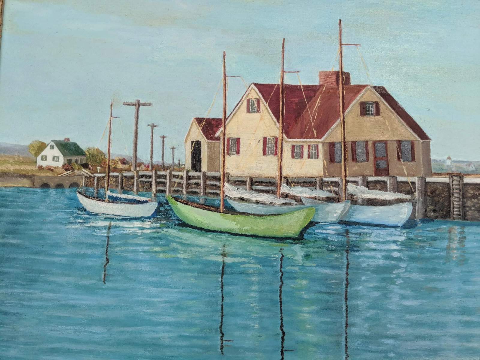 Original Large Scale Coastal Nantucket Seascape Painting Signed - 8