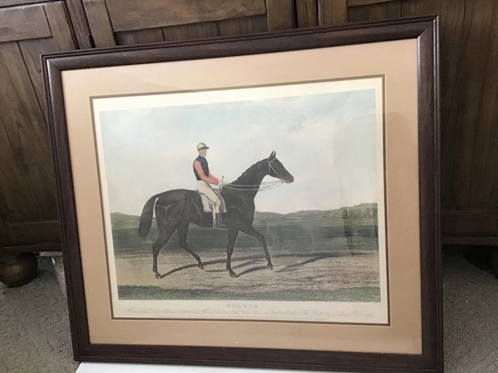 19th Century Equestrian Derby Race Silvio Horse Jockey Engraving Print Art - 13